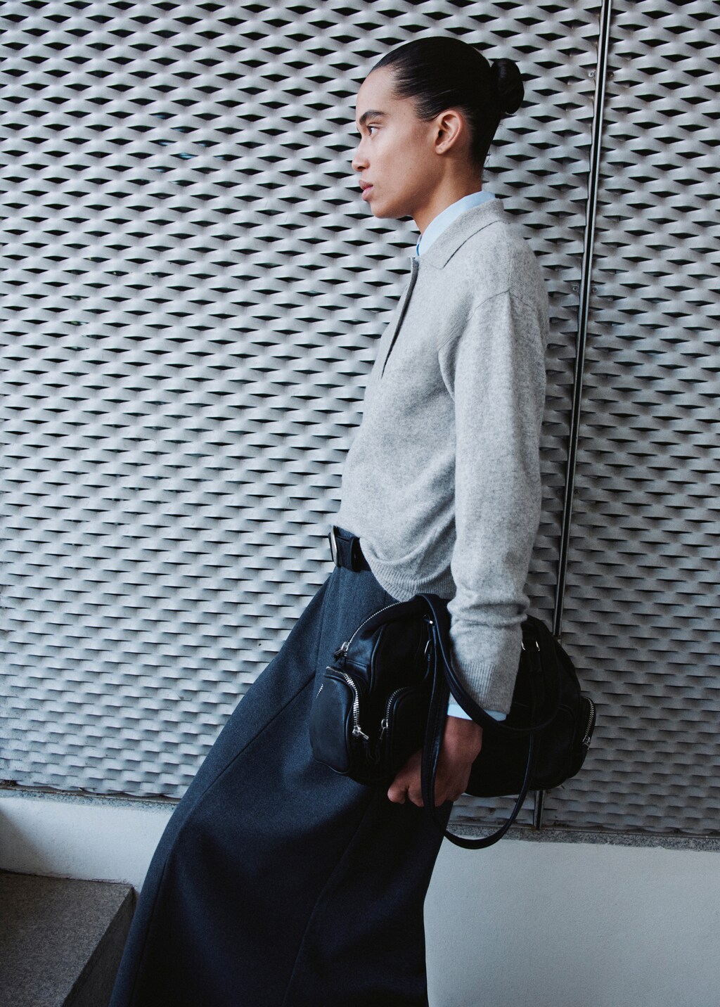 Mango Long-sleeved polo-neck sweater