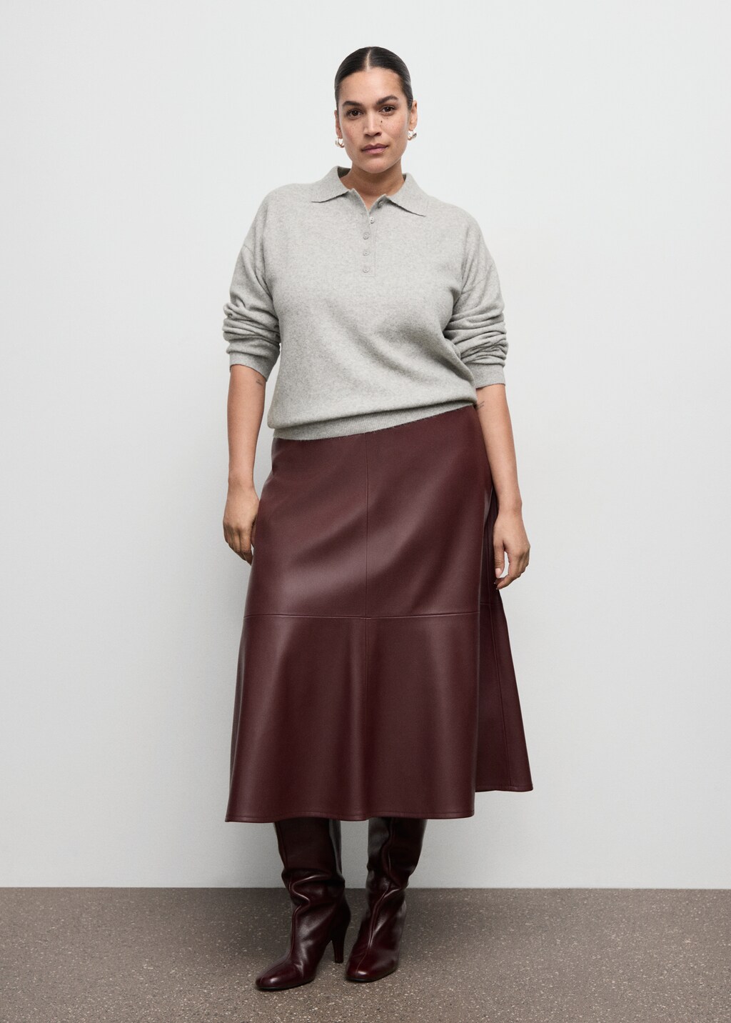 Mango Long-sleeved polo-neck sweater