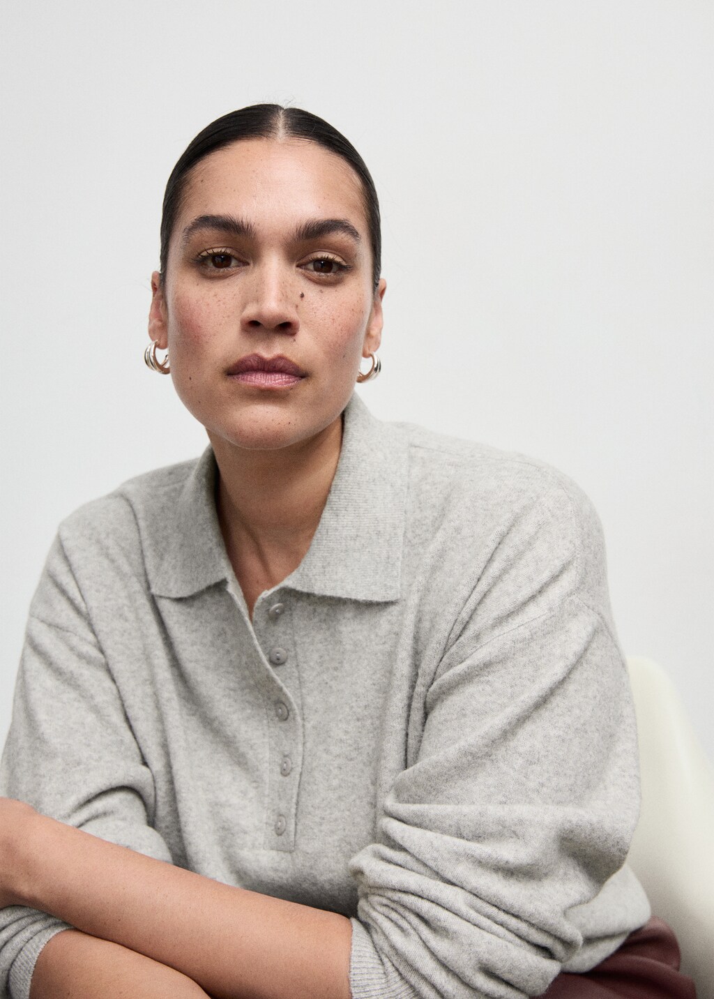 Mango Long-sleeved polo-neck sweater