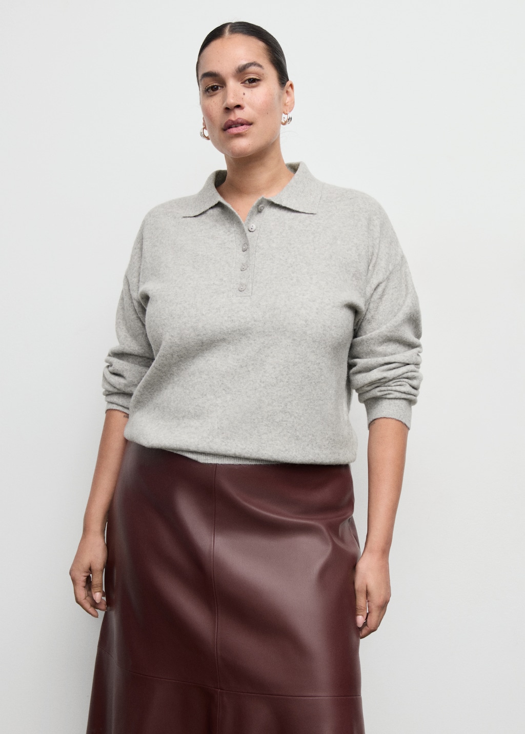 Mango Long-sleeved polo-neck sweater