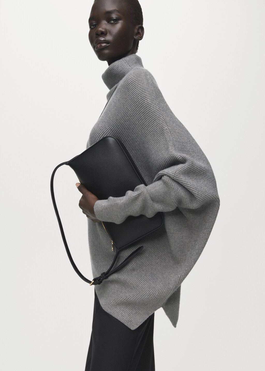 Mango Sweater with asymmetrical roll neck