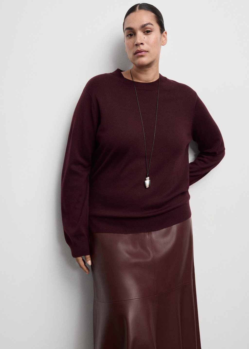 Mango Round-neck knitted sweater