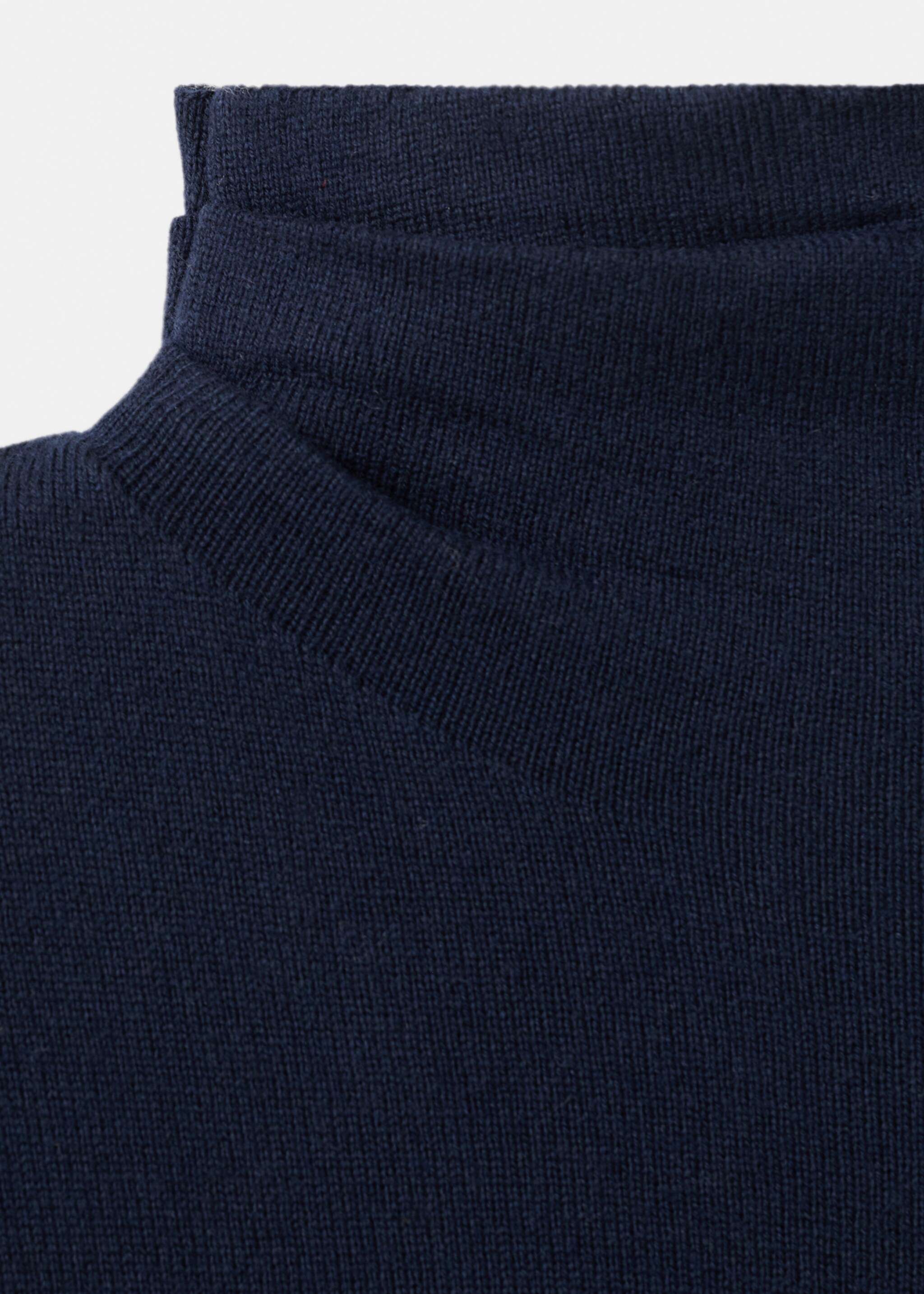 Draped turtleneck sweater - Details of the article 8, Navy. Ref: 27011285-00.