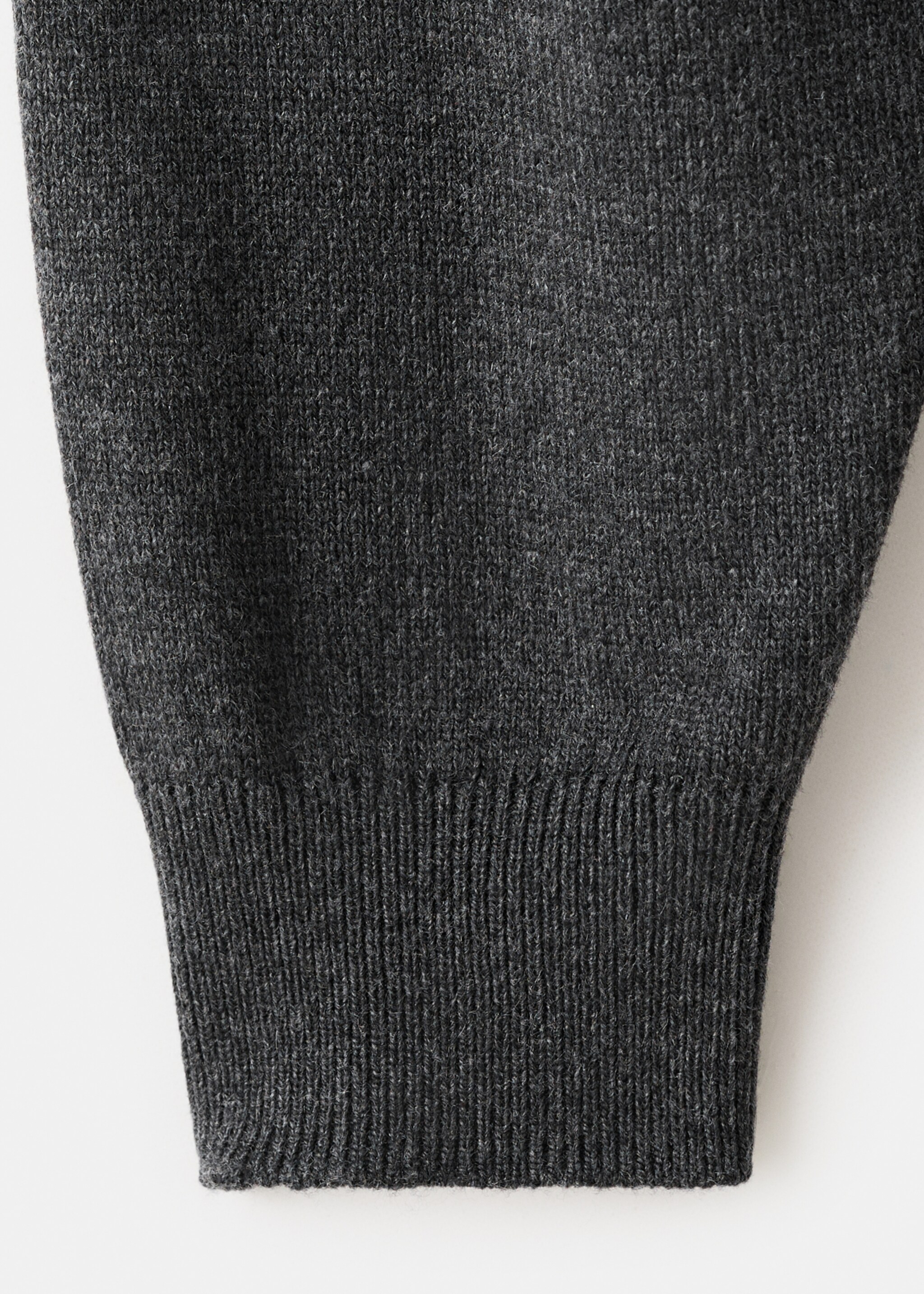 Draped turtleneck sweater - Details of the article 0, Charcoal. Ref: 27011285-00.