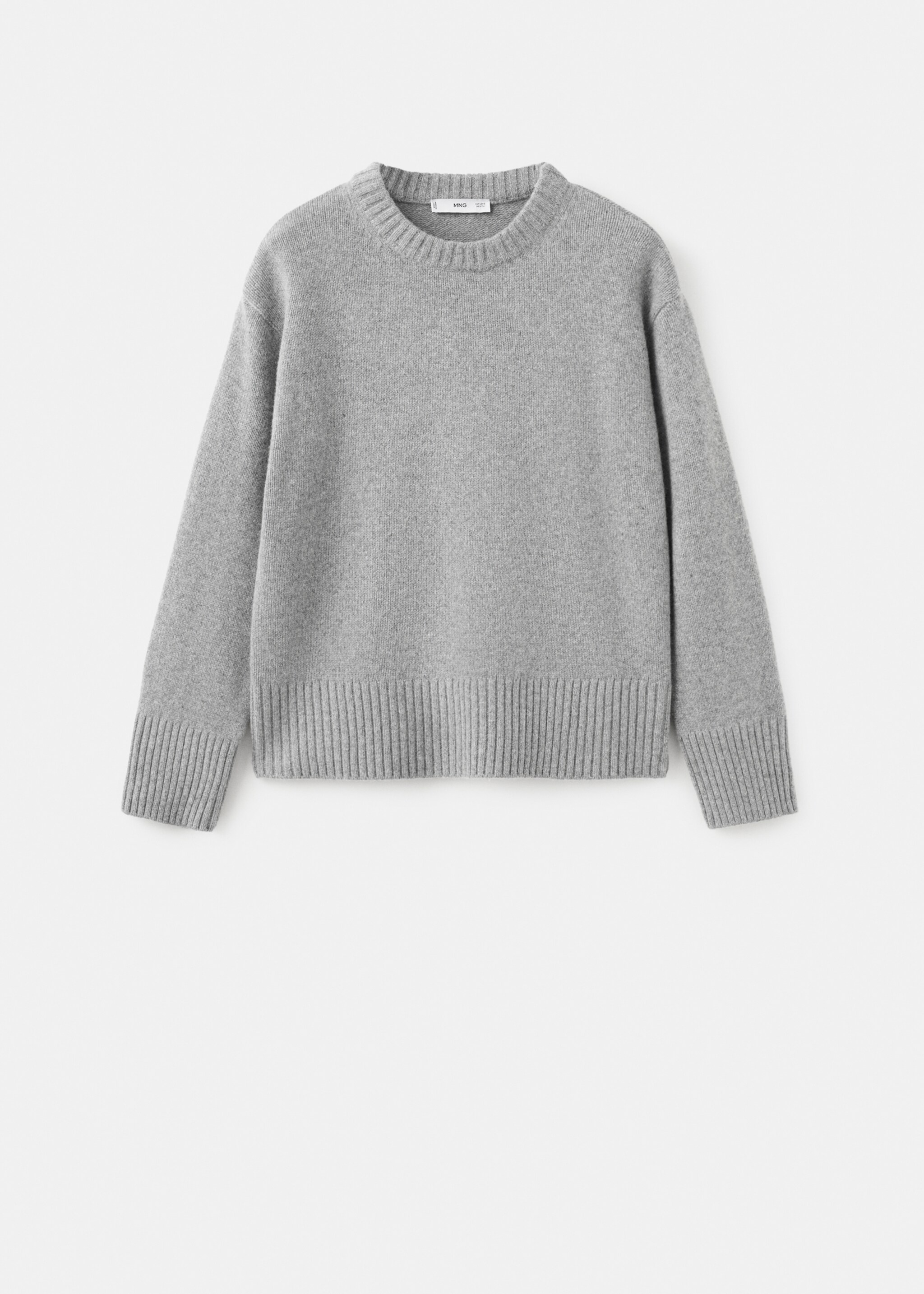 Wool-blend knit sweater - Article without model, Medium Heather Grey. Ref: 27011286-00.