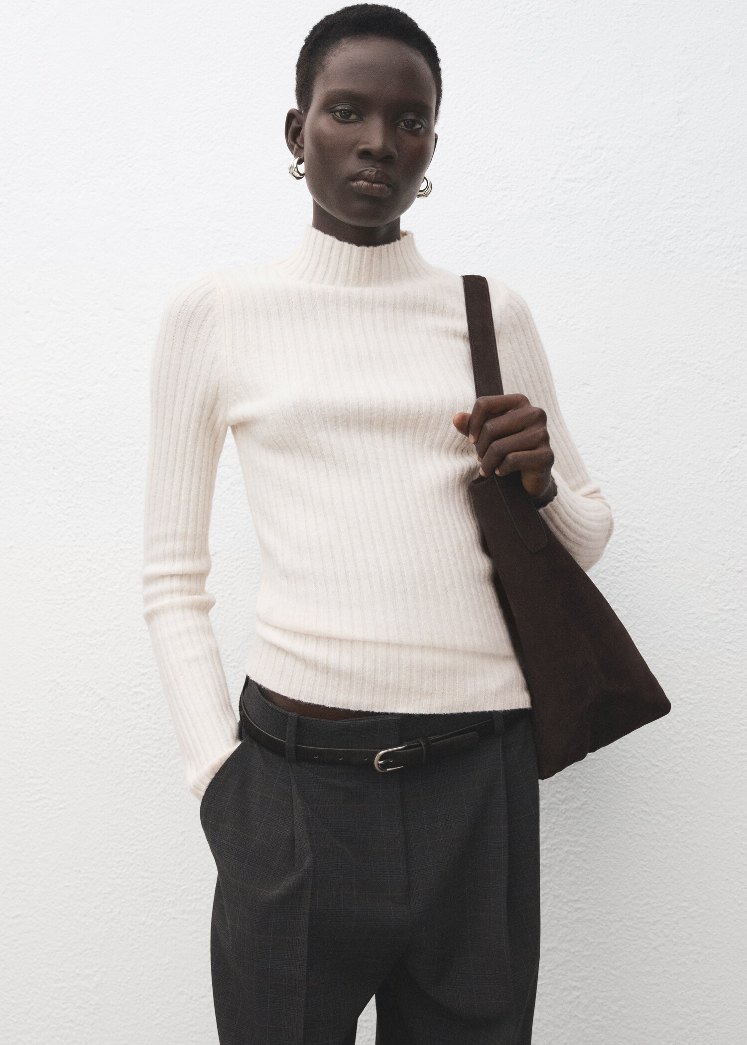 Jersey entallado cuello perkins - Plano medio