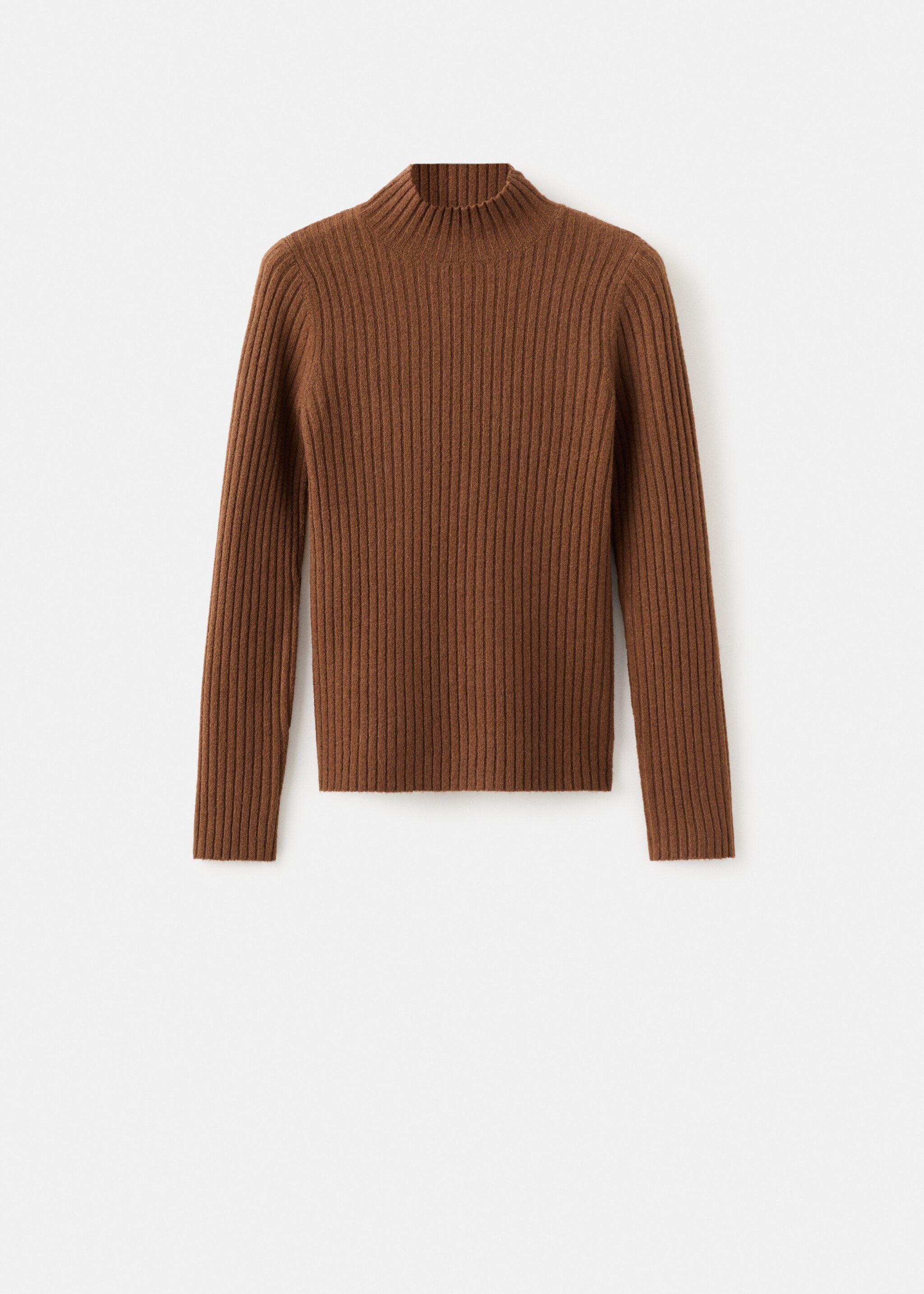 Jersey entallado cuello perkins - Artículo sin modelo, Caramelo. Ref: 27011289-00.