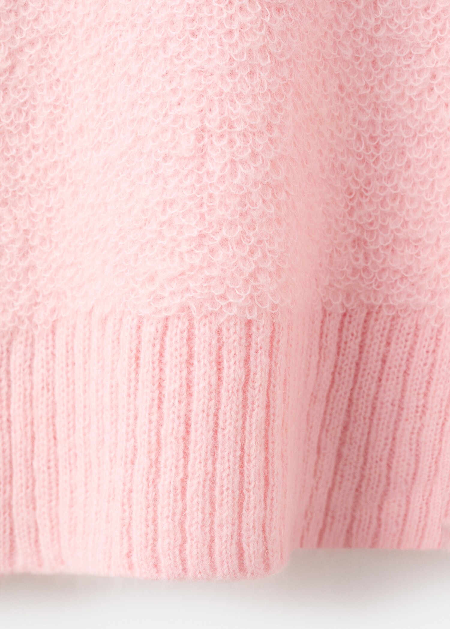 Knitted sweater with perkins neck - Details of the article 0