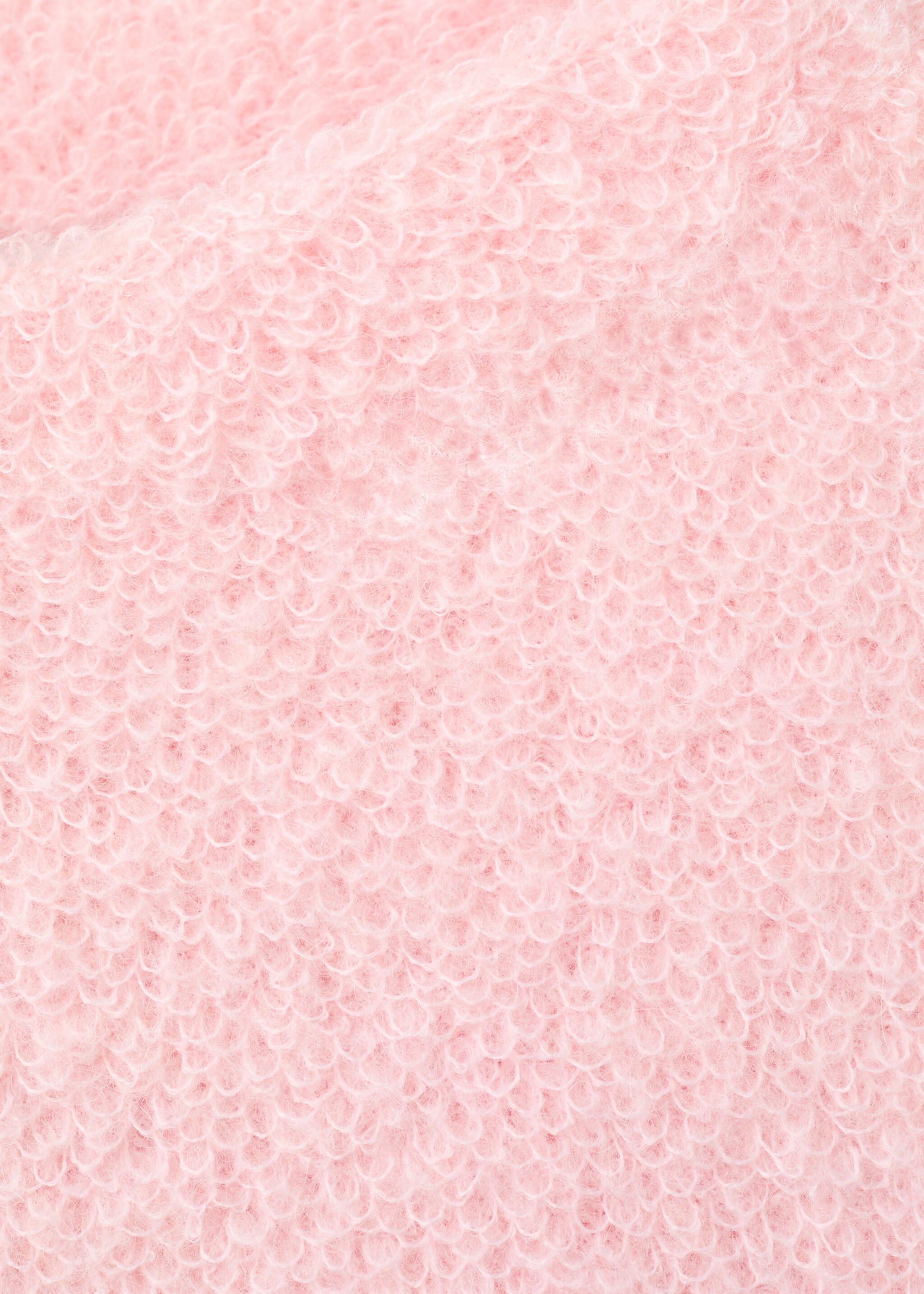 Knitted sweater with perkins neck - Details of the article 8, Pale Pink. Ref: 27011290-00.