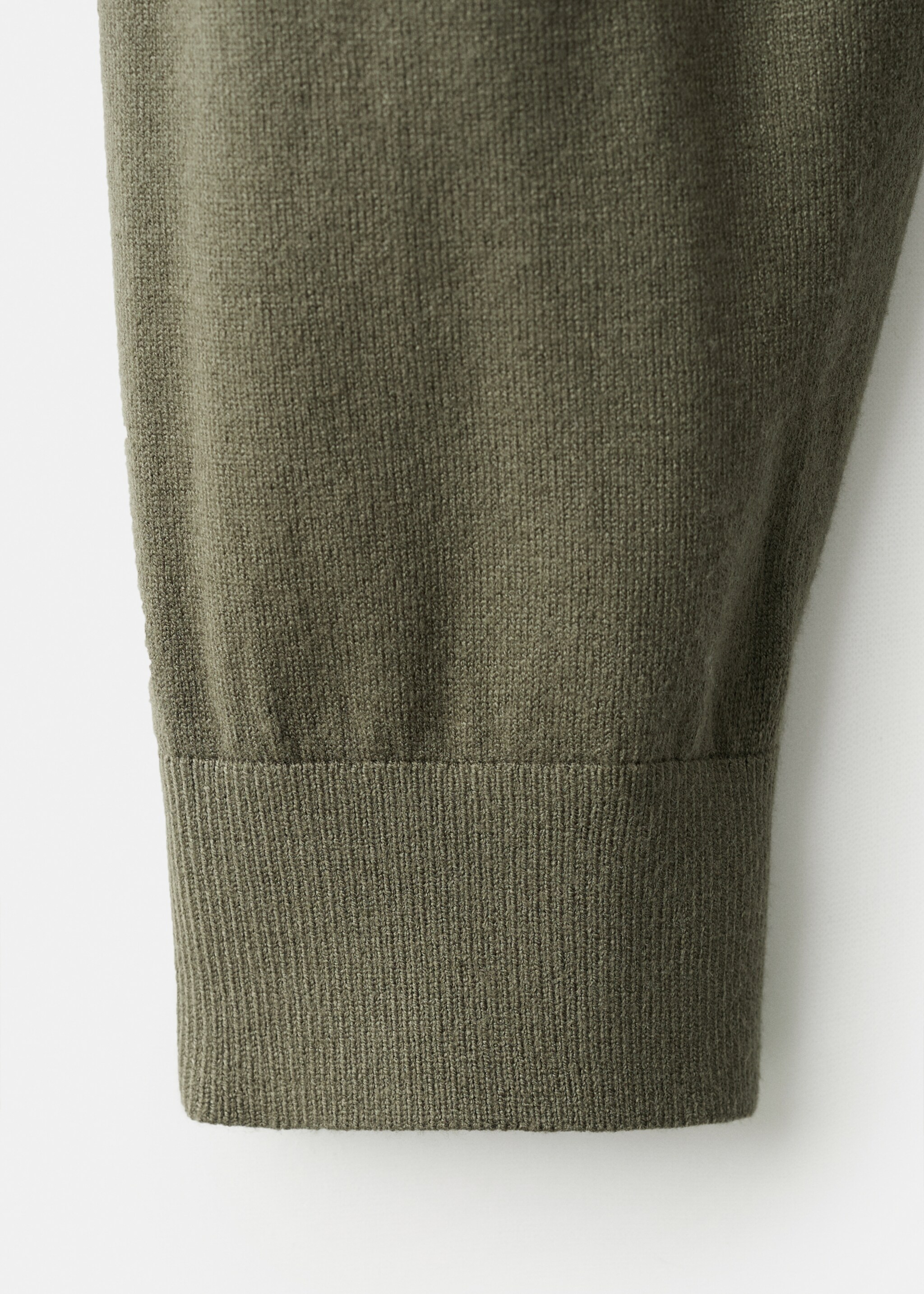 Gathered perkins-neck sweater - Details of the article 0, Khaki. Ref: 27011291-00.