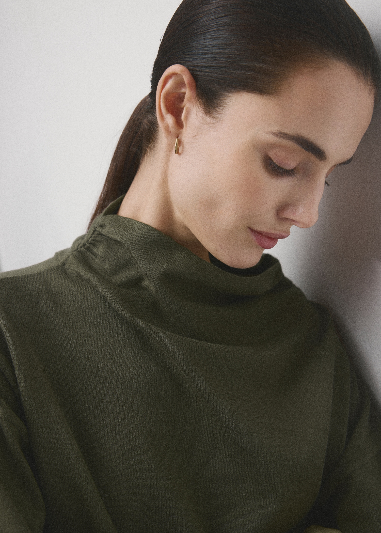 Gathered perkins-neck sweater - Details of the article 1