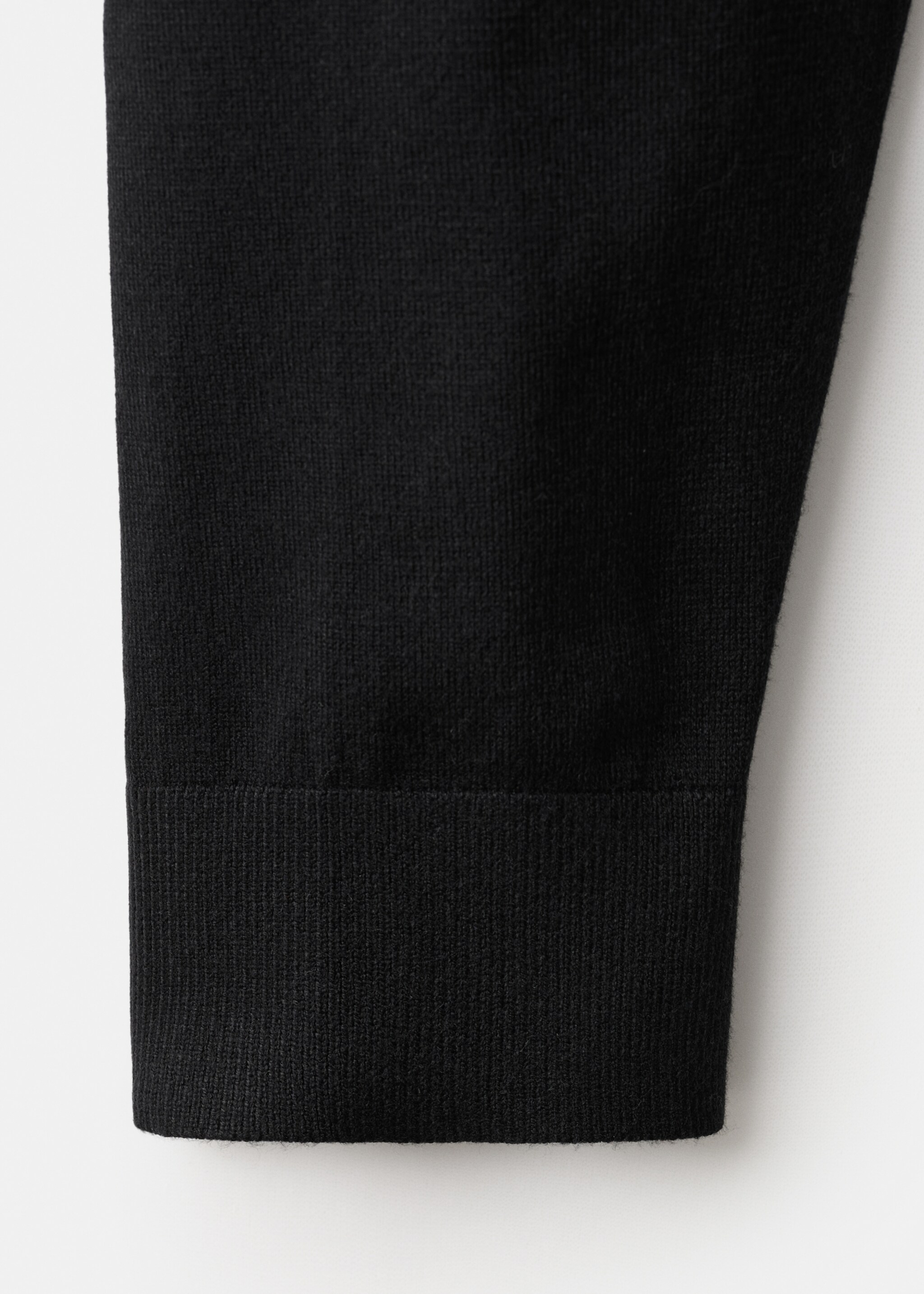 Gathered perkins-neck sweater - Details of the article 0, Black. Ref: 27011291-00.