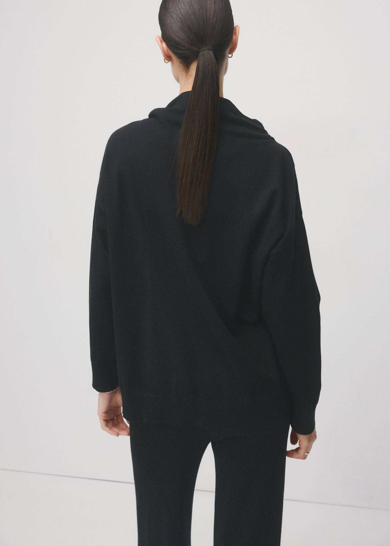 Gathered perkins-neck sweater - Reverse of the article