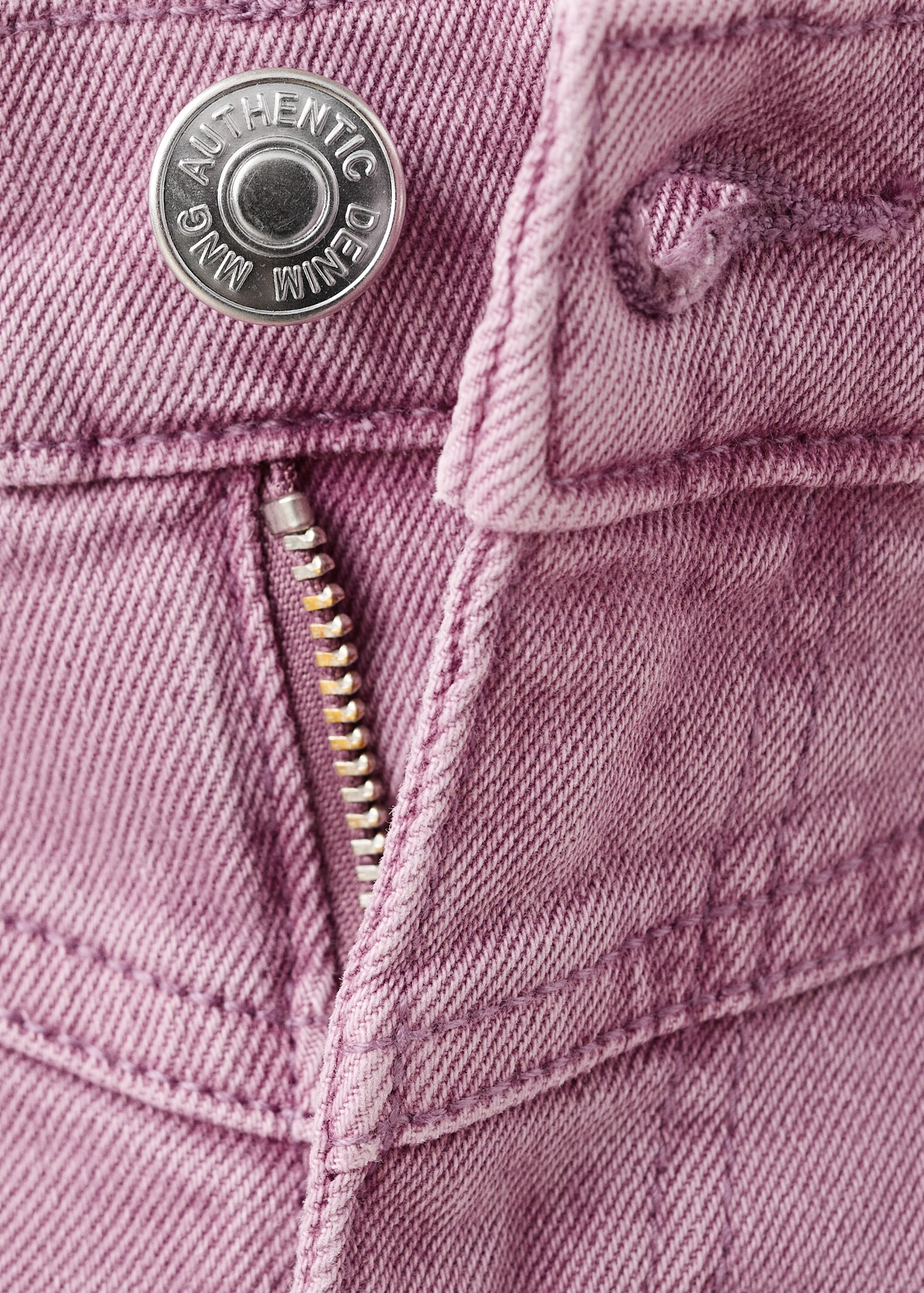 Frayed hem straight jeans - Details of the article 8