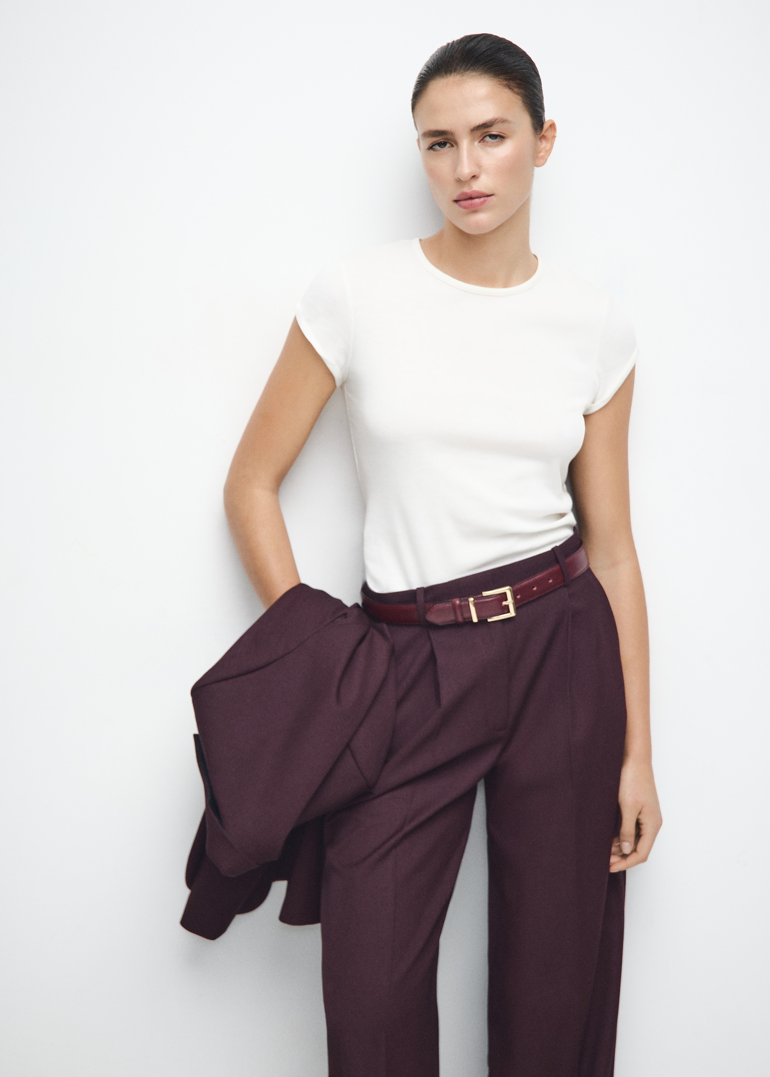 Wide leg suit trousers - Details of the article 1