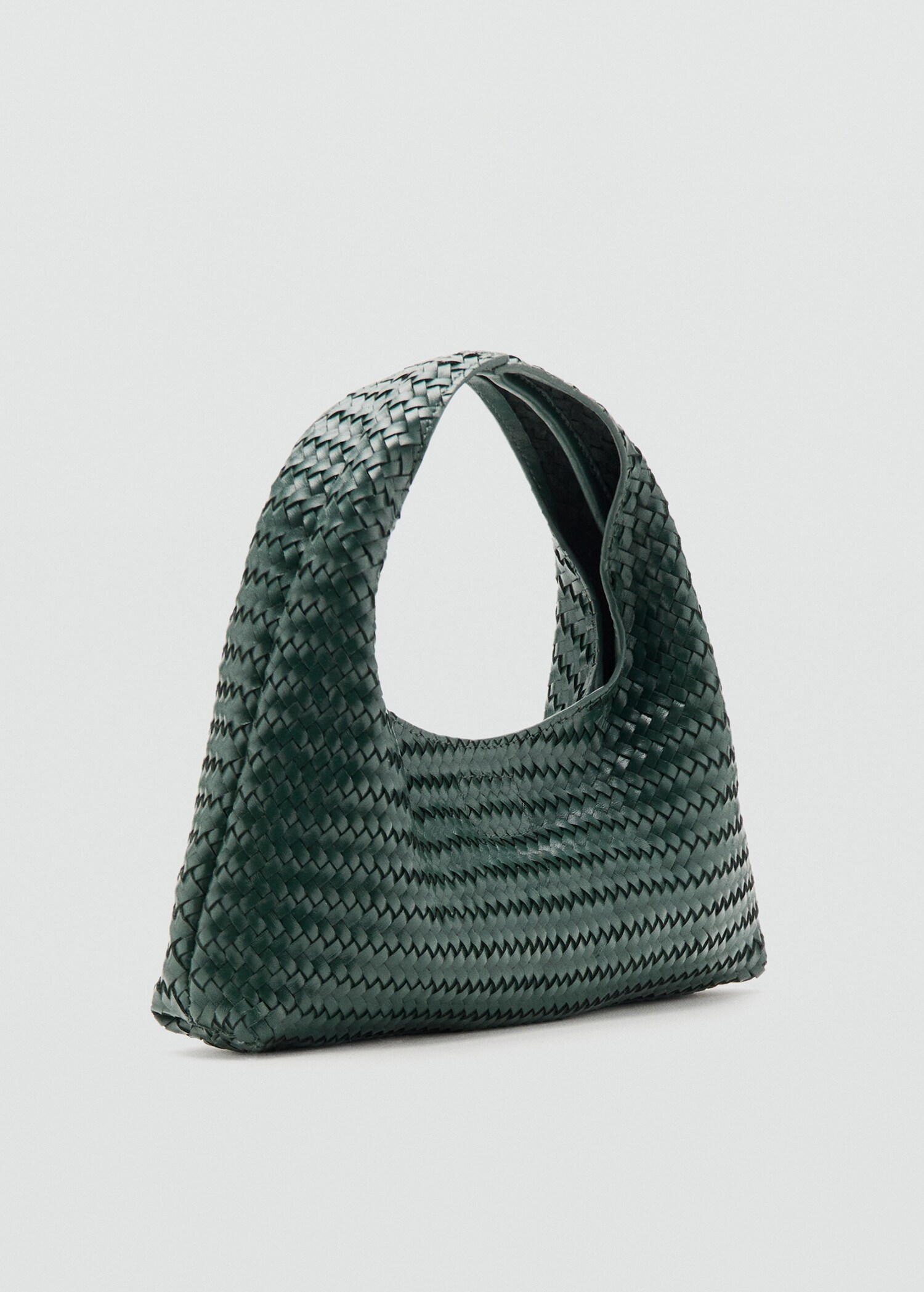 Mini braided leather bag - Medium plane