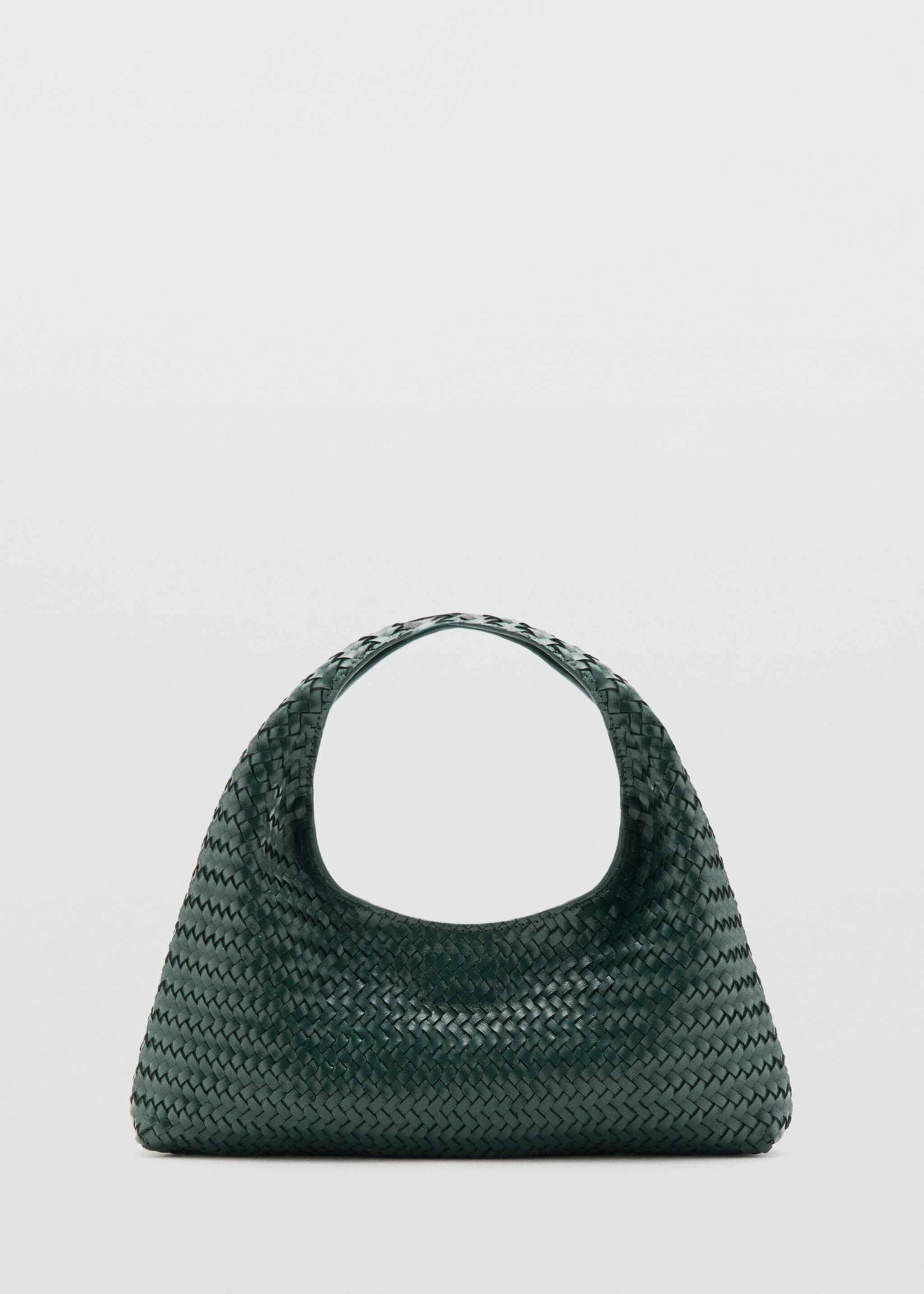 Mini sac à main cuir tressé - Article sans modèle, Vert foncé. Ref: 27011301-00.