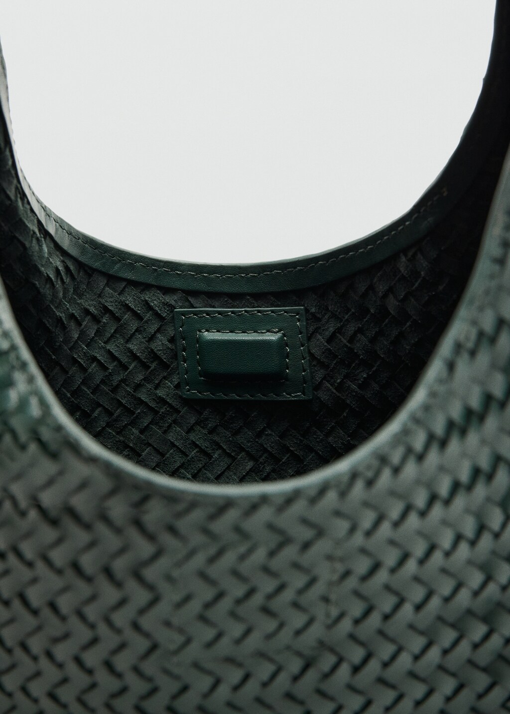 Mini braided leather bag