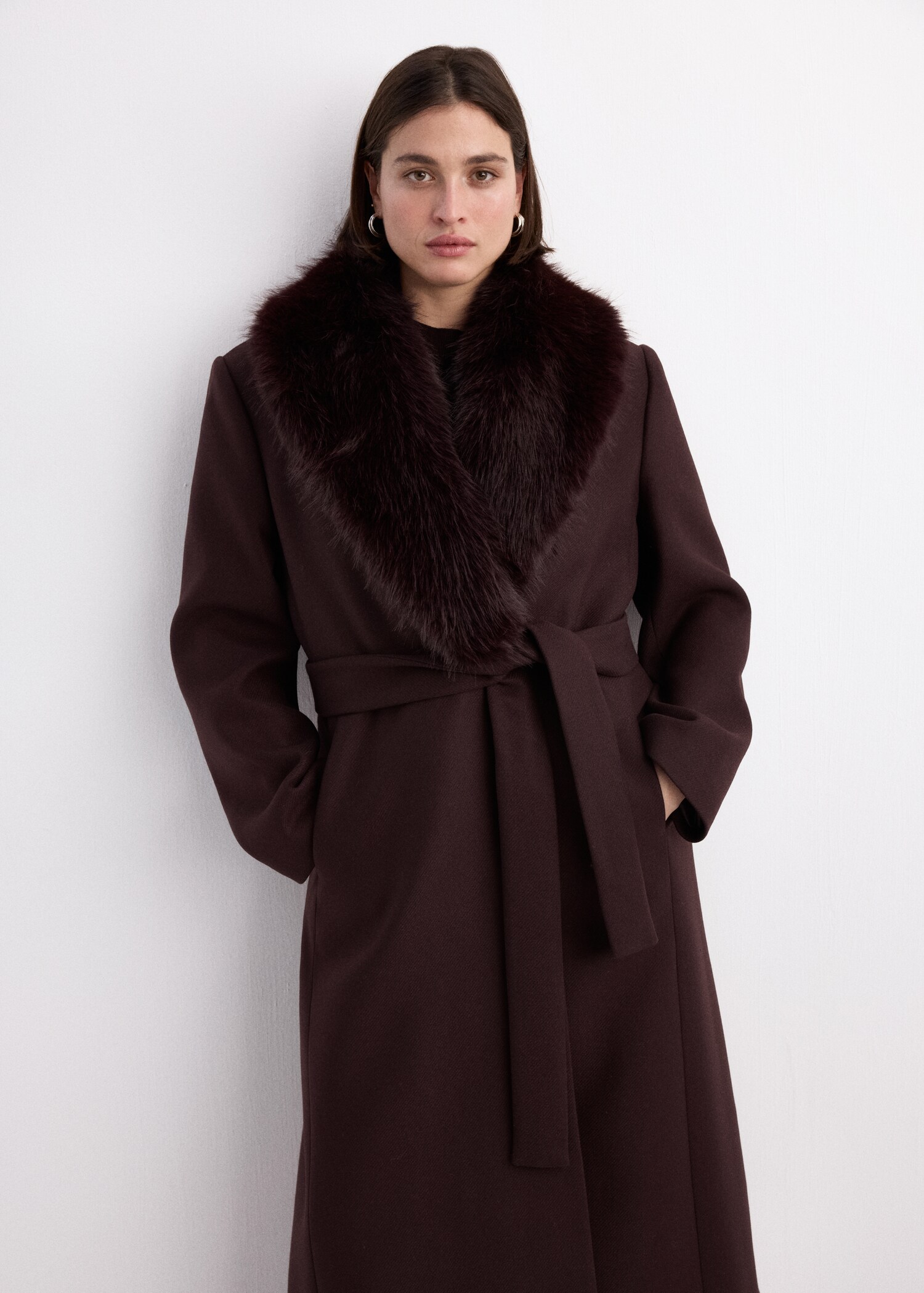 Abrigo lana Manteco cuello pelo - Detalle del artículo 4