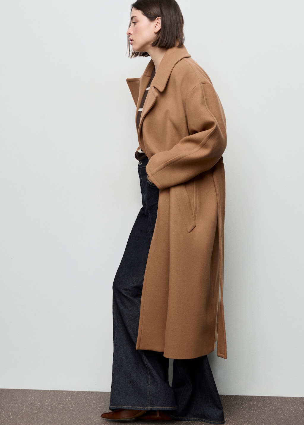 Mango Manteco wool coat with belt