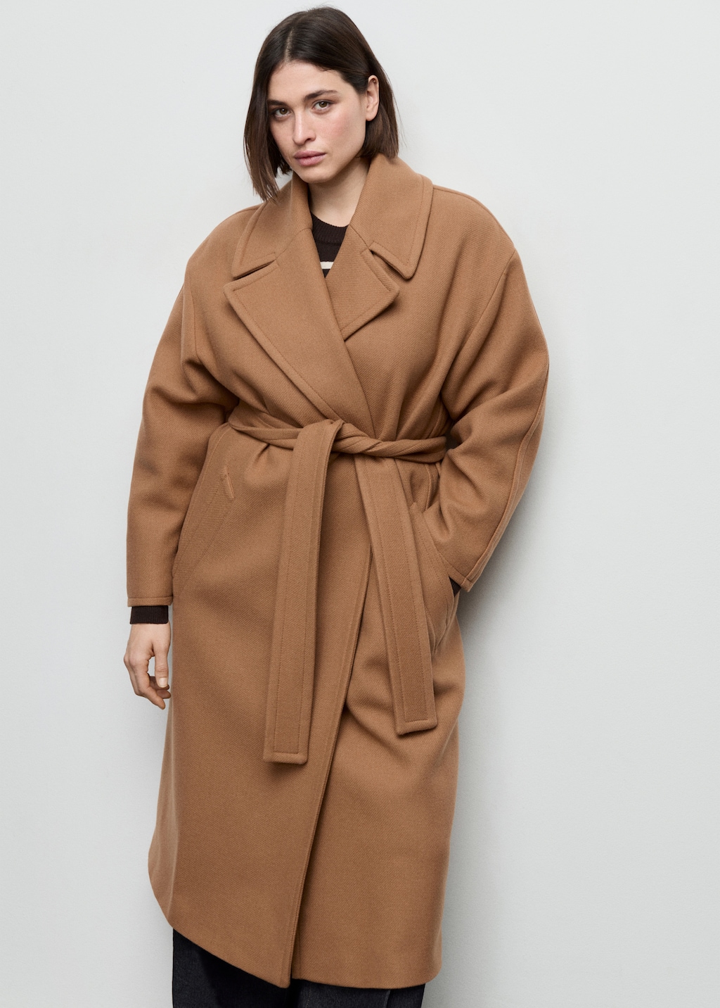 Mango Manteco wool coat with belt