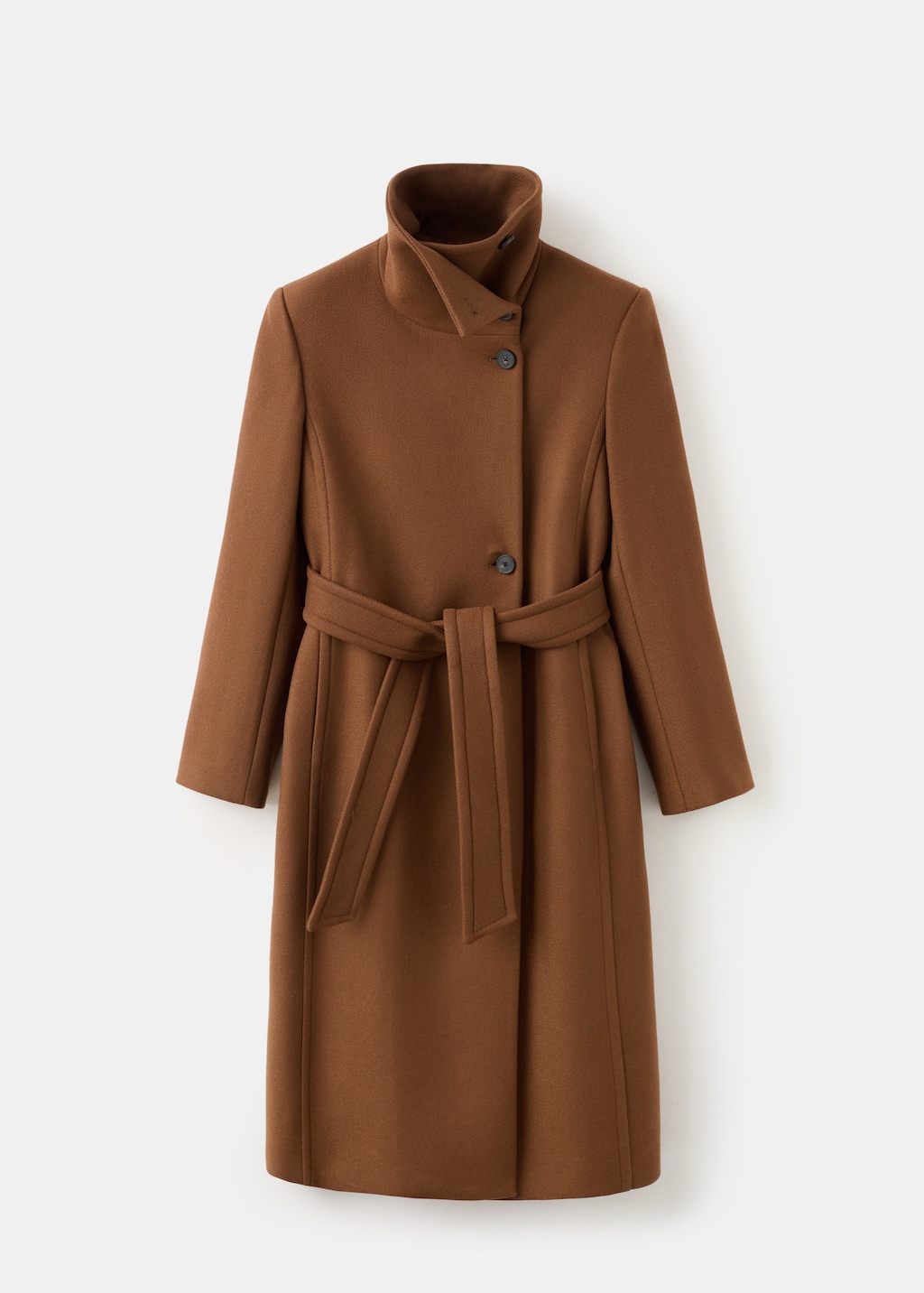 Mango Manteco wool coat with belt thumbnail