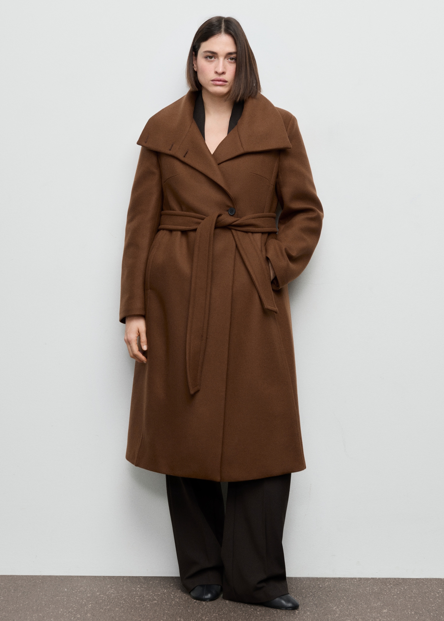 Manteco Wool Coat With Belt