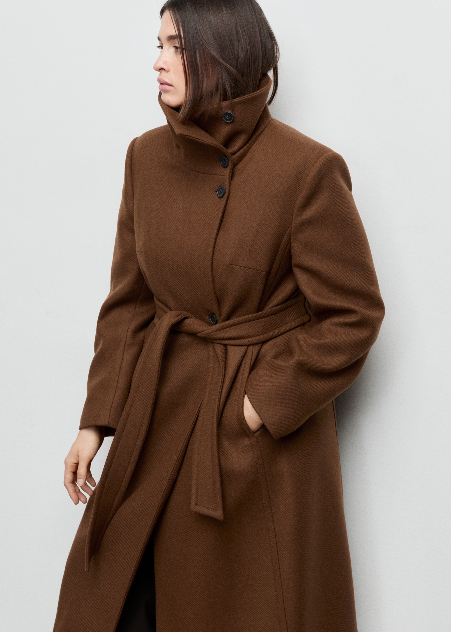 Manteco Wool Coat With Belt