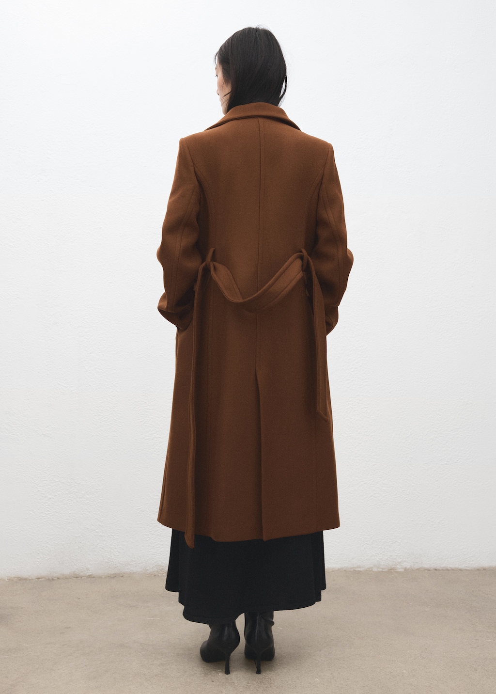 Mango Manteco wool coat with belt thumbnail