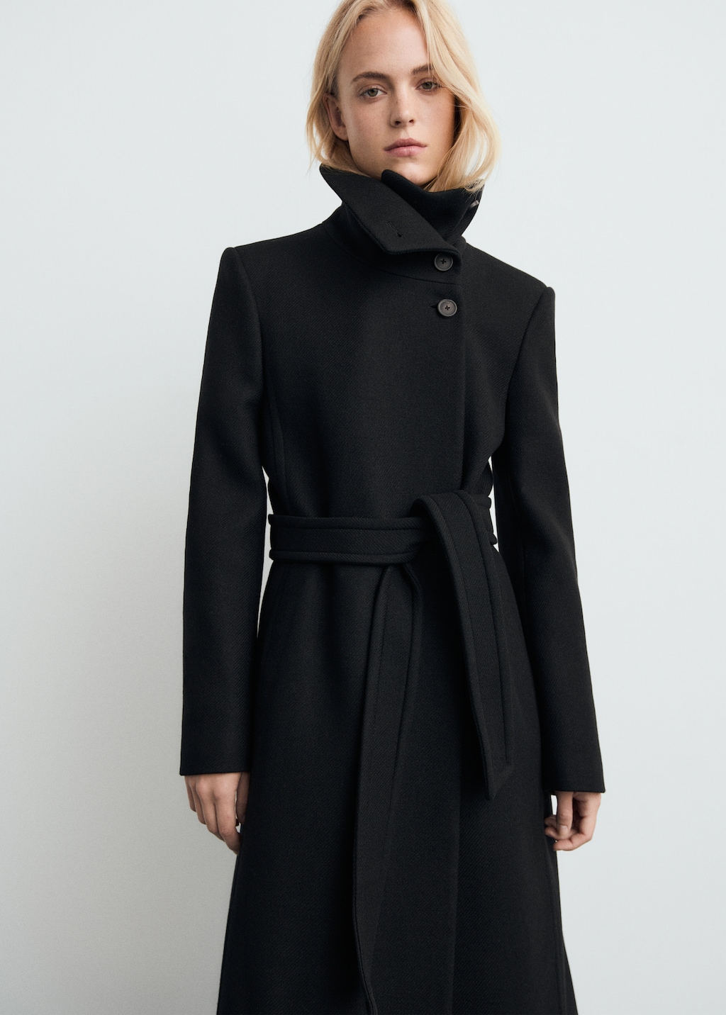 Mango Manteco wool coat with belt