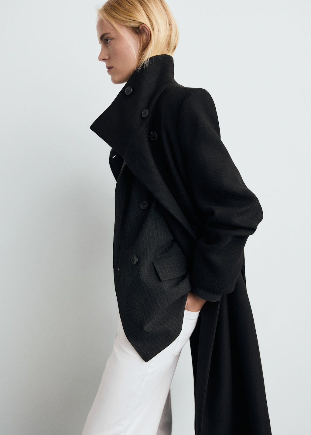Mango Manteco wool coat with belt