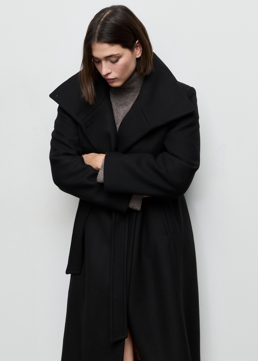 Mango Manteco wool coat with belt