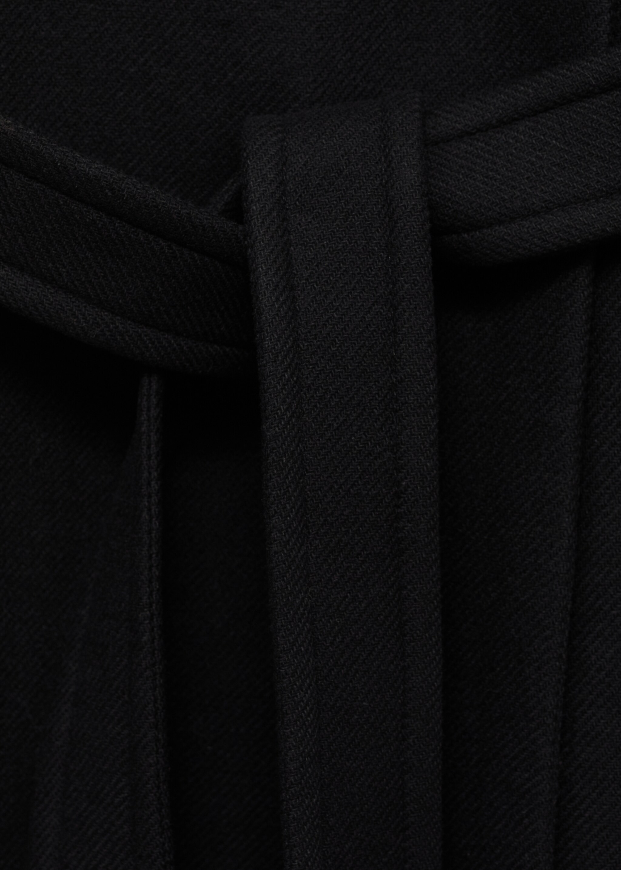 Manteco wool coat with belt - Details of the article 8, Black. Ref: 27011306-00.