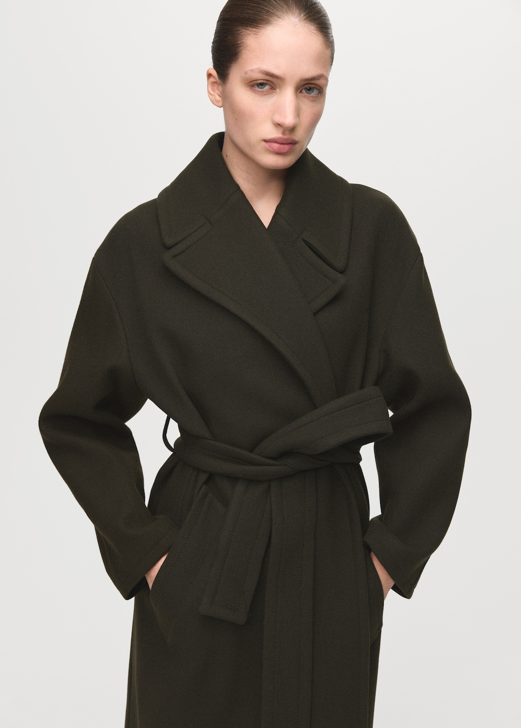 Mango Manteco wool coat with belt