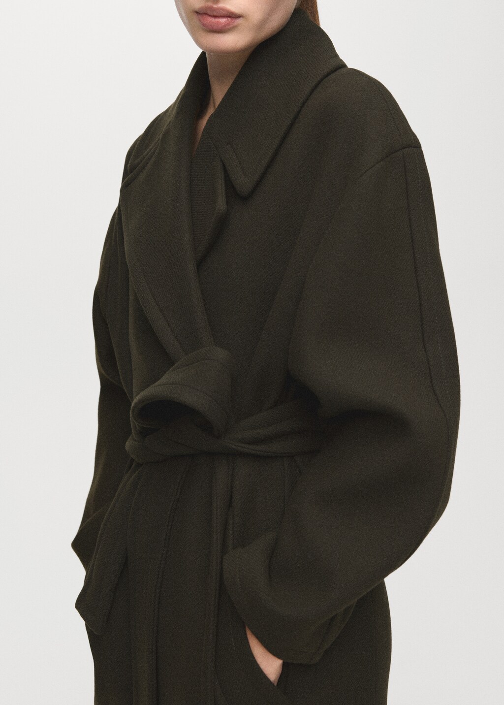 Mango Manteco wool coat with belt