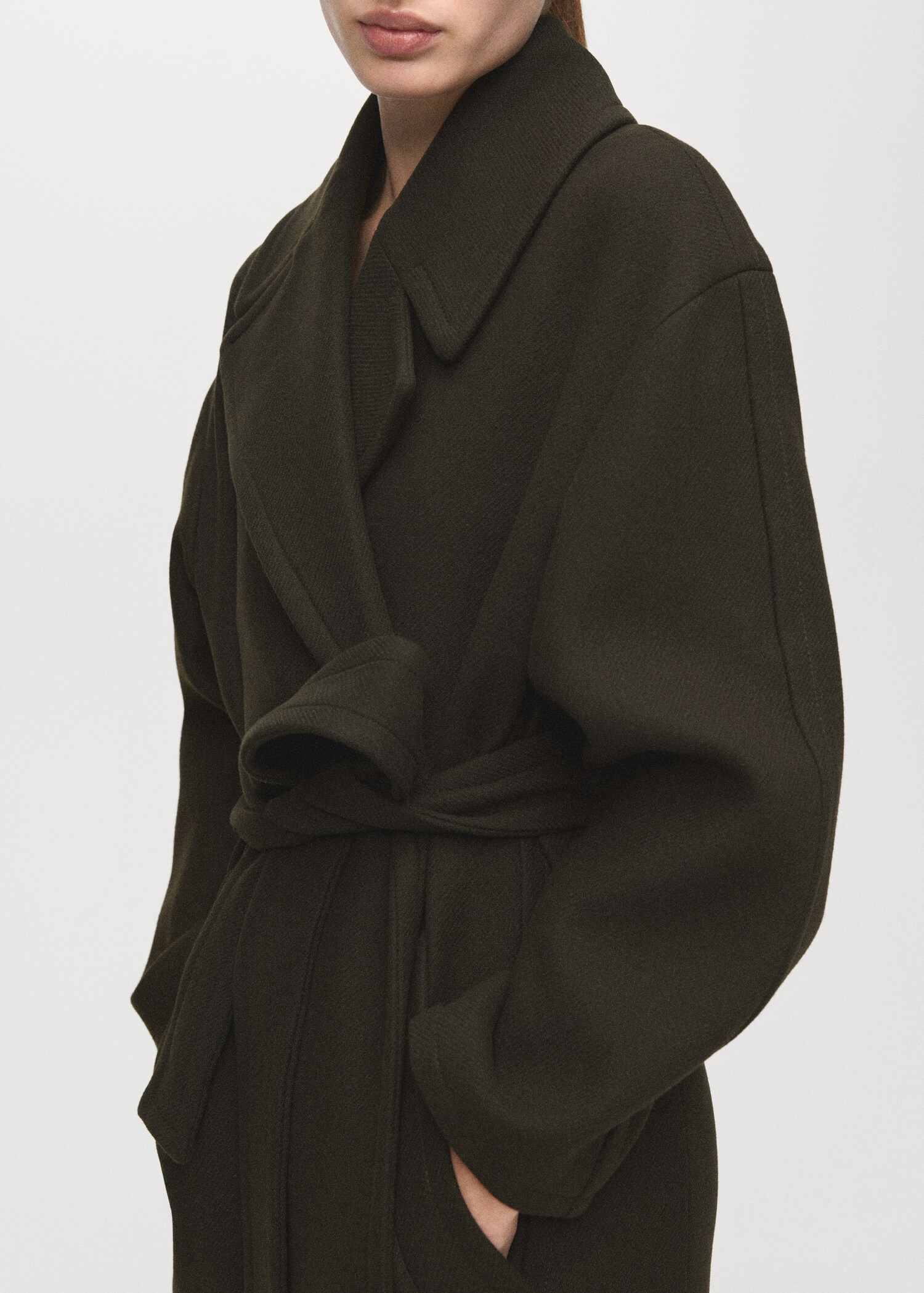 Manteco wool coat with belt - Details of the article 6