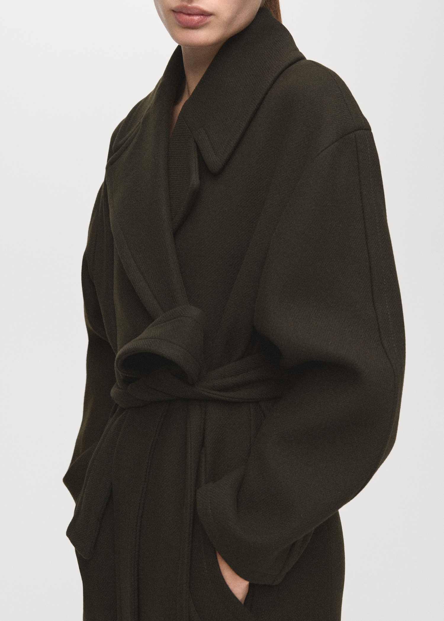 Manteco Wool Coat With Belt
