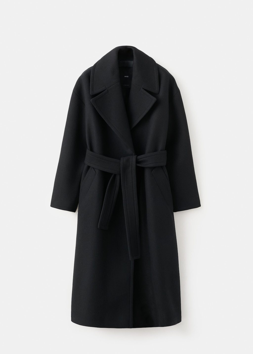 Mango Manteco wool coat with belt thumbnail