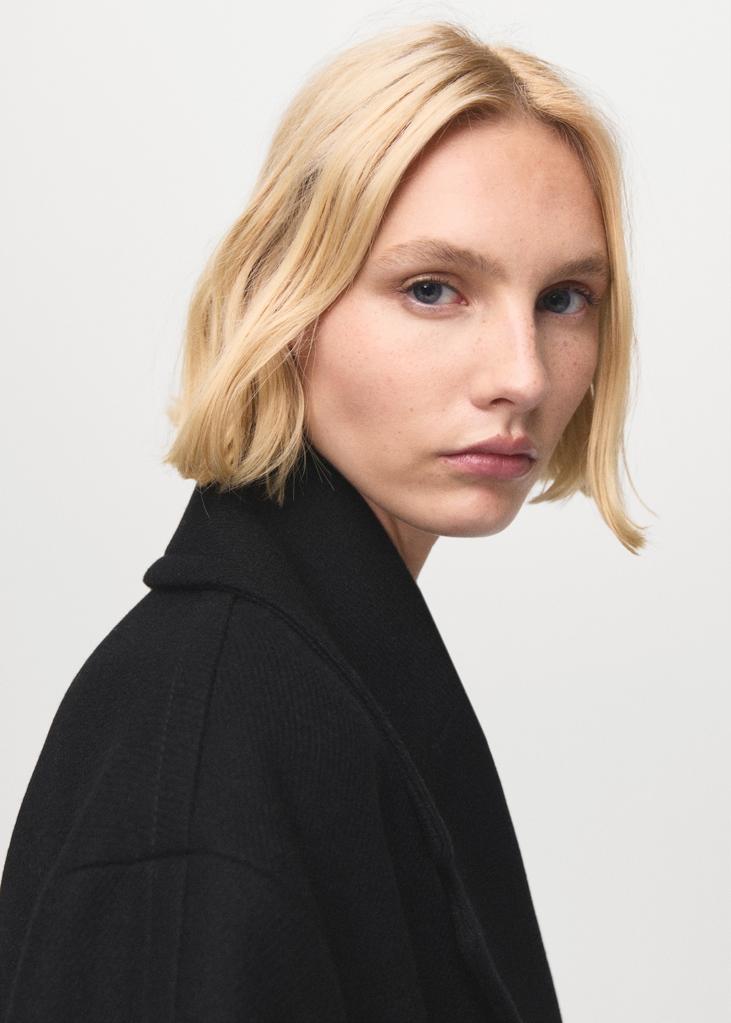 Mango Manteco wool coat with belt thumbnail