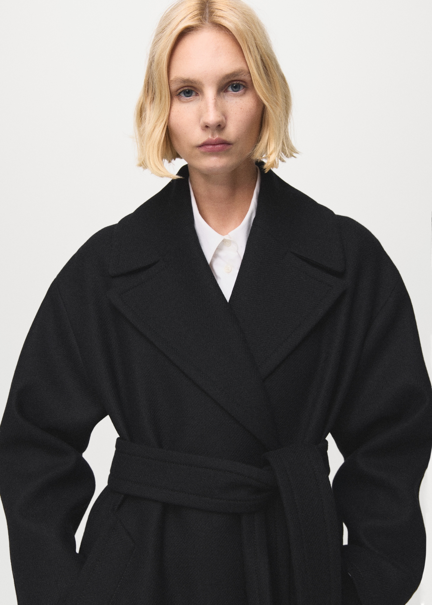 Manteco Wool Coat With Belt