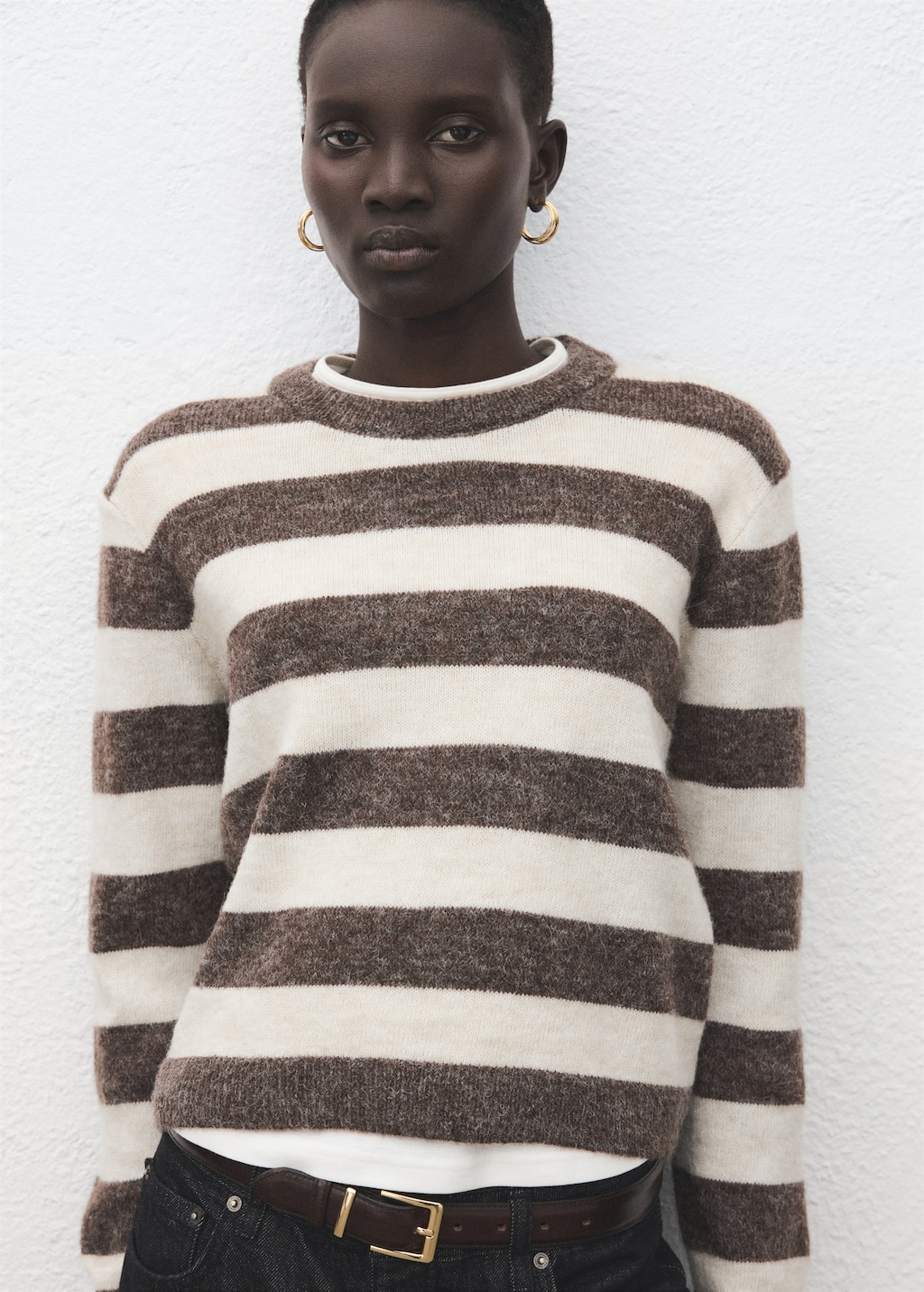 Knit striped sweater