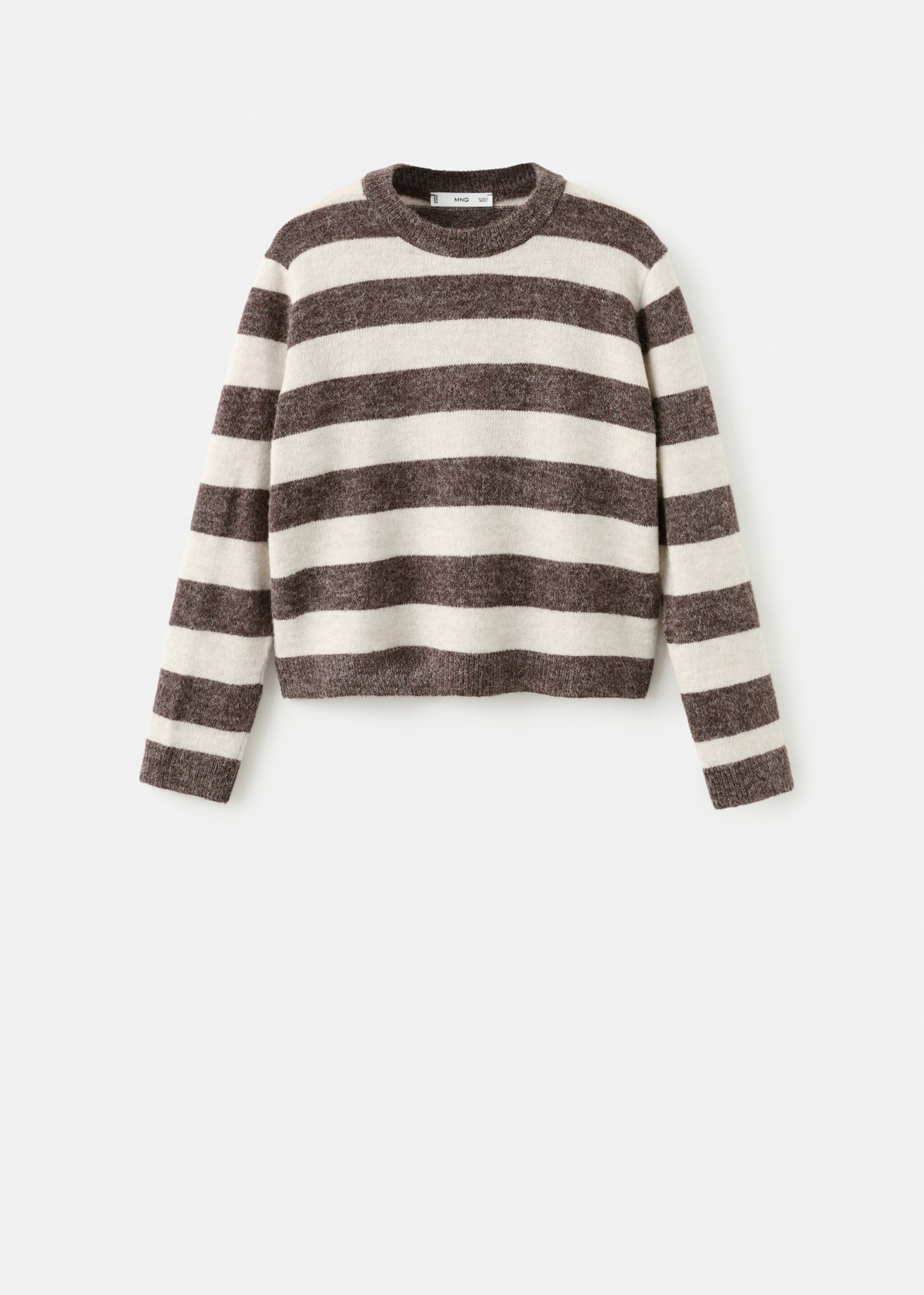 Knit striped sweater - Article without model, Brown. Ref: 27011310-00.