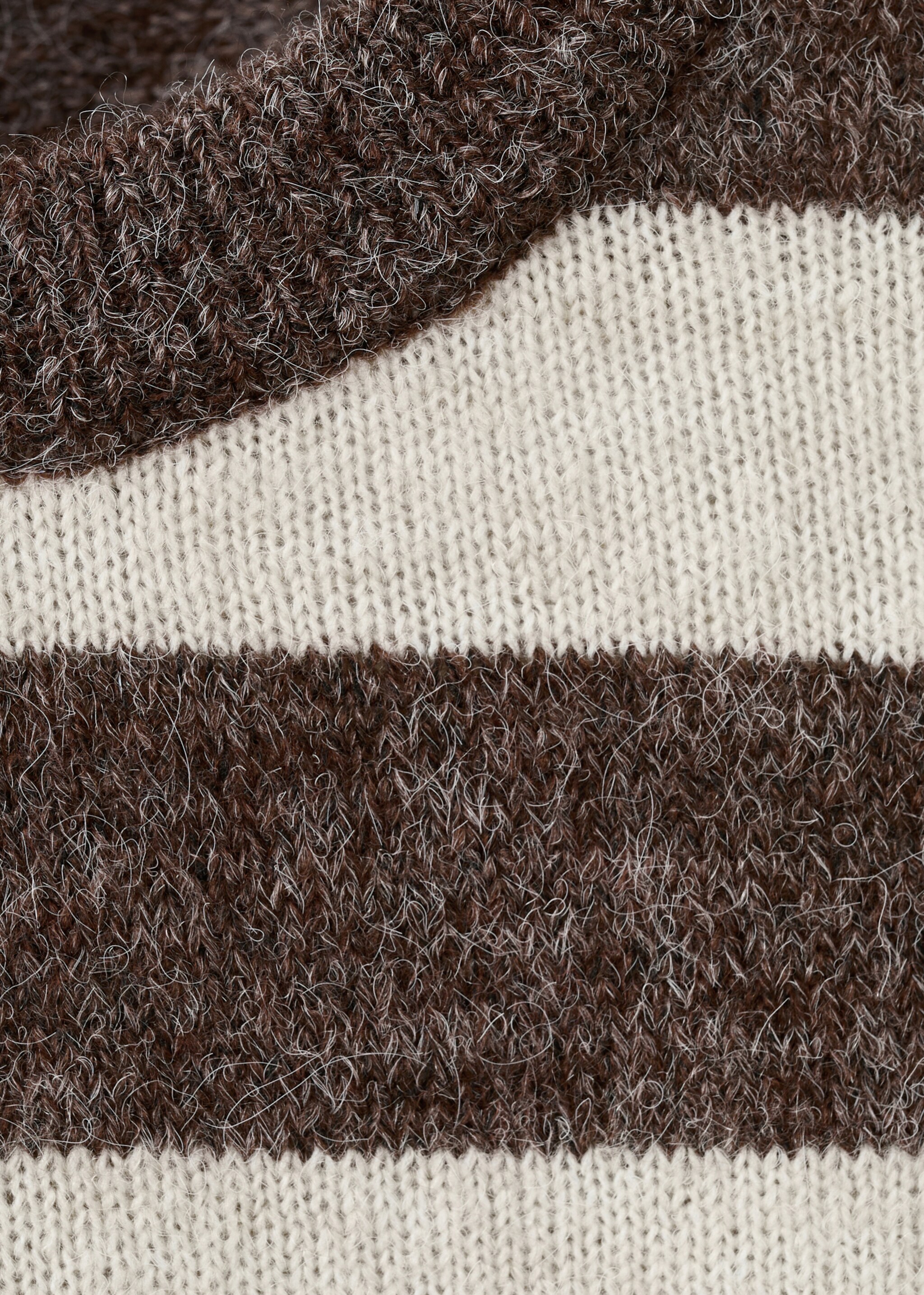 Knit striped sweater - Details of the article 0, Brown. Ref: 27011310-00.