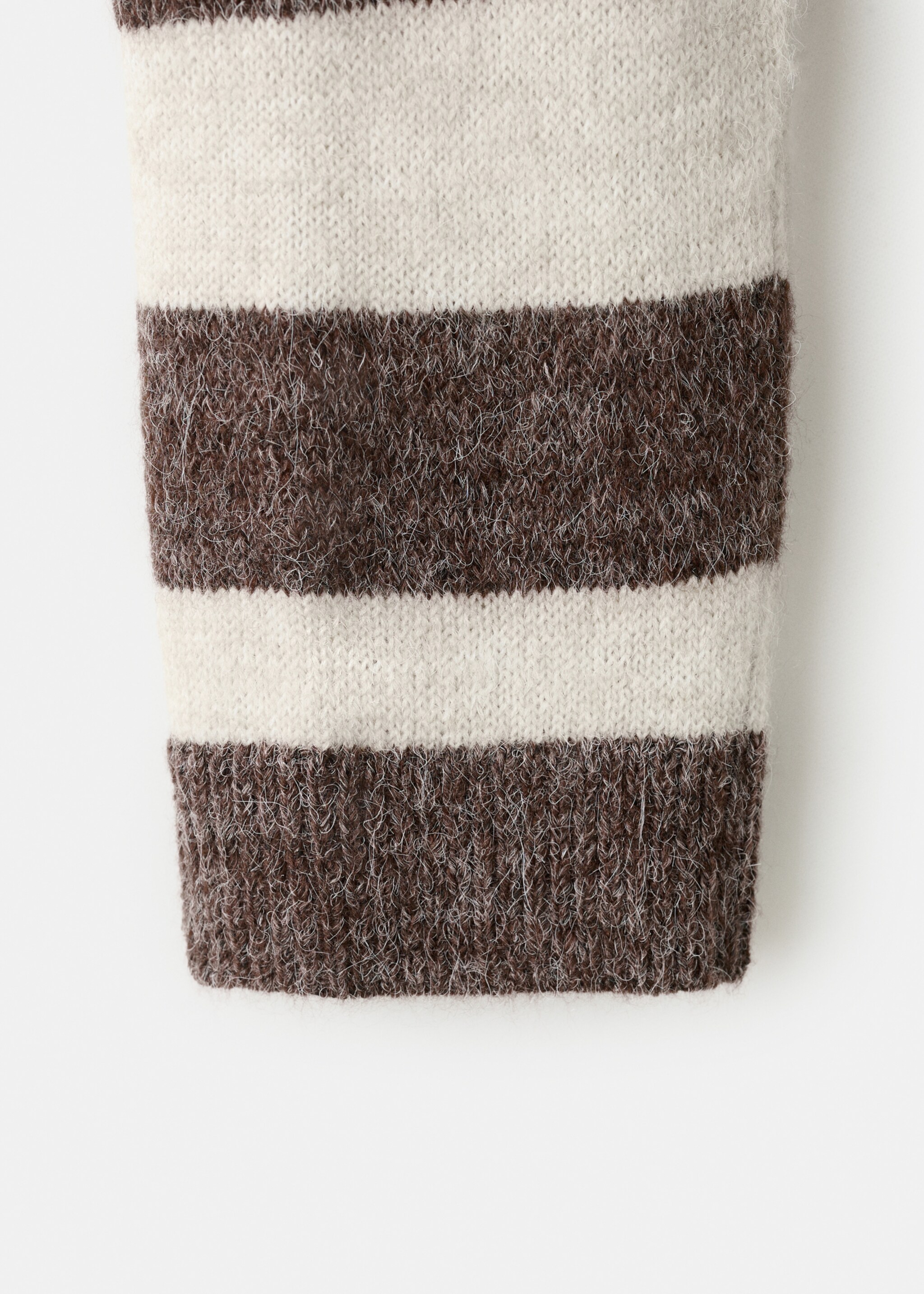 Knit striped sweater - Details of the article 8, Brown. Ref: 27011310-00.