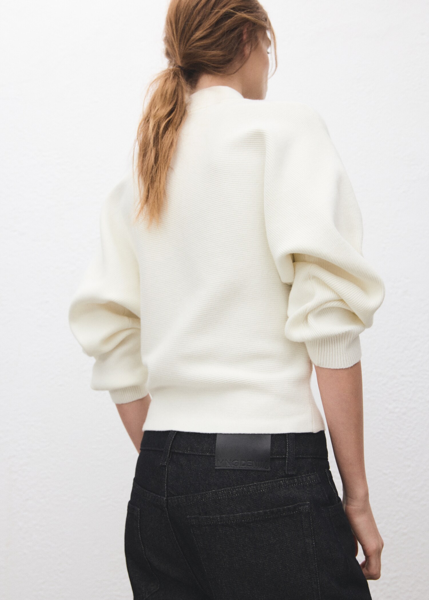 Turtleneck sweater with jewel buttons - Reverse of the article