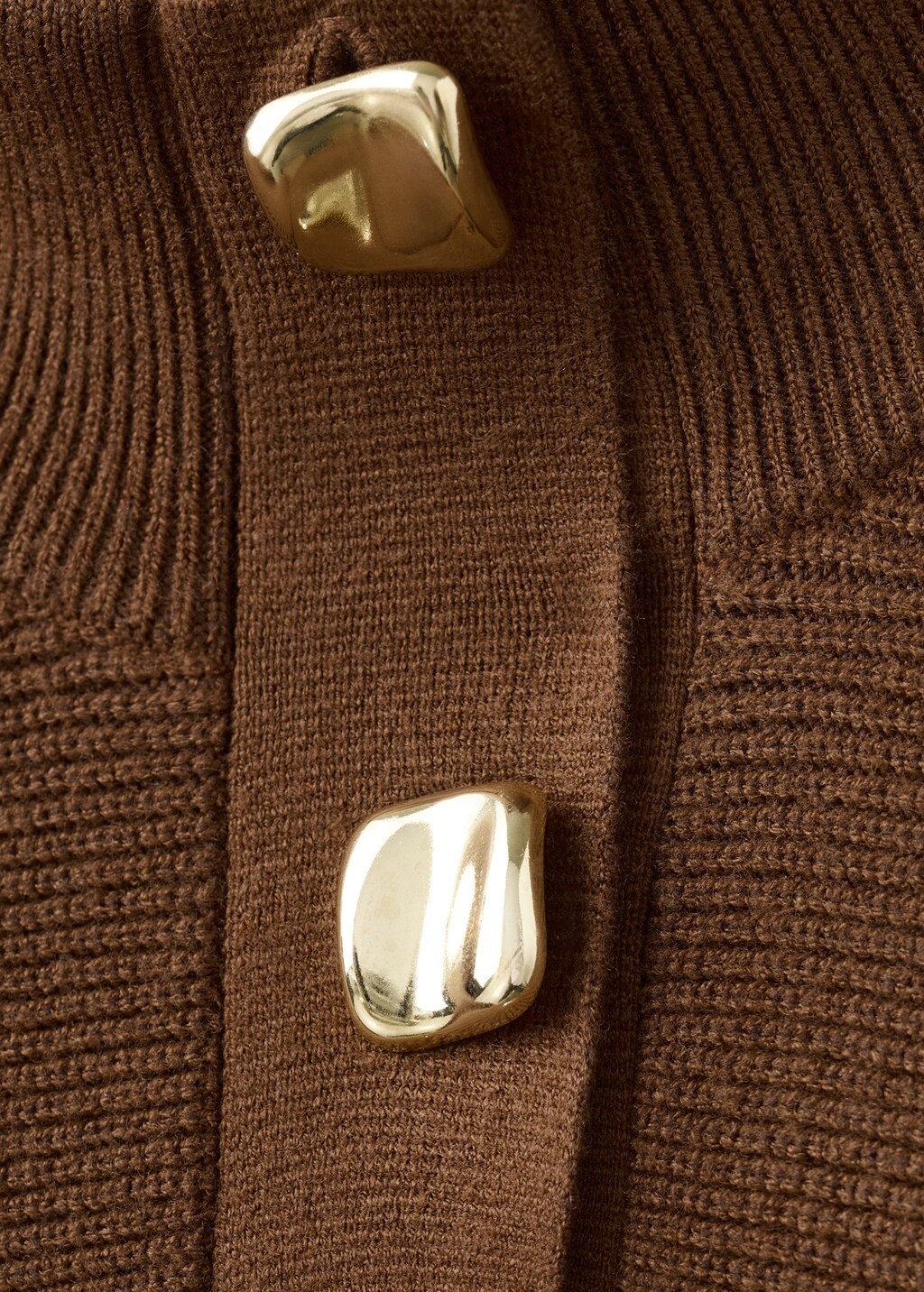 Mango Turtleneck sweater with jewel buttons