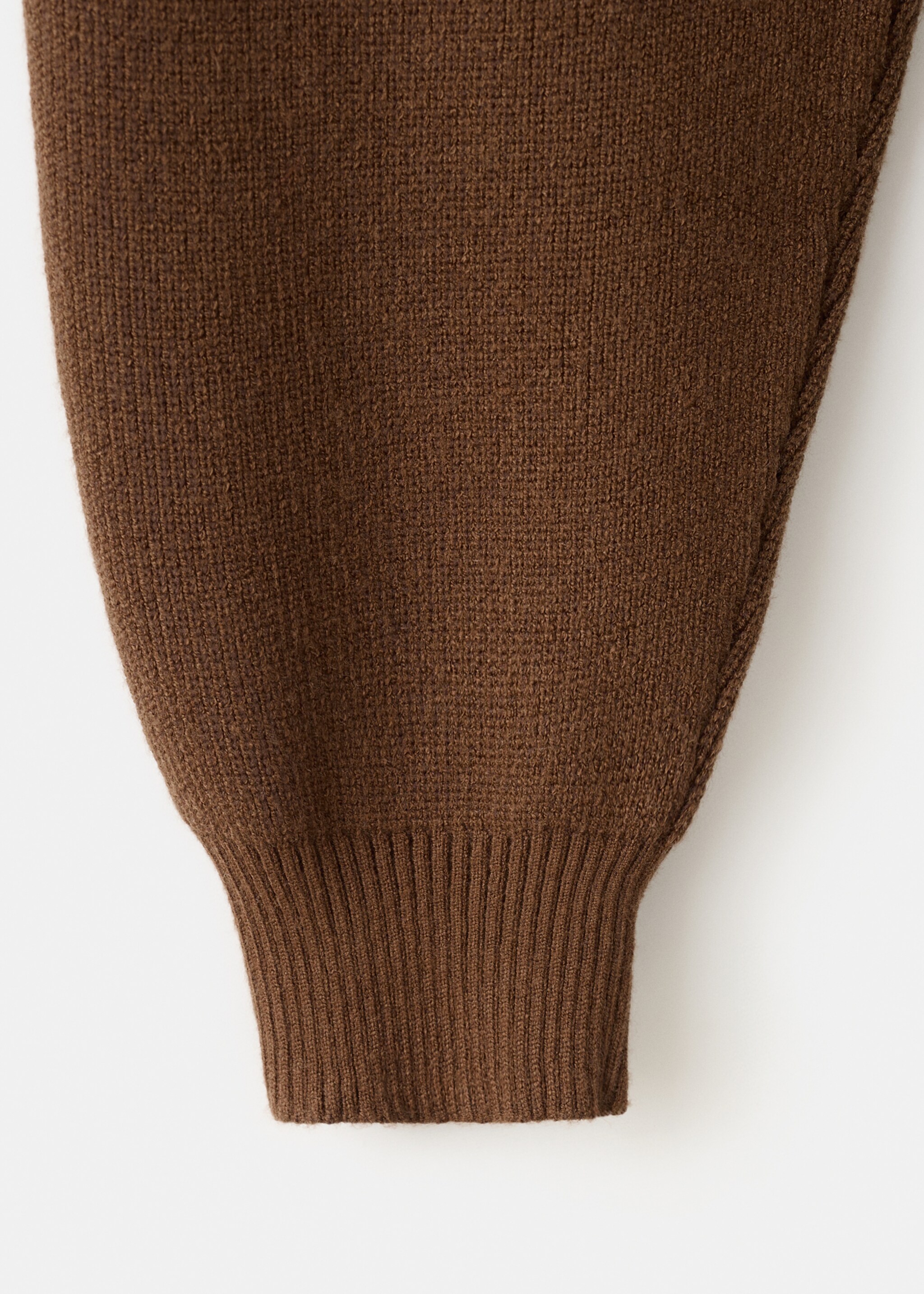 Turtleneck sweater with jewel buttons - Details of the article 8, Brown. Ref: 27011312-00.