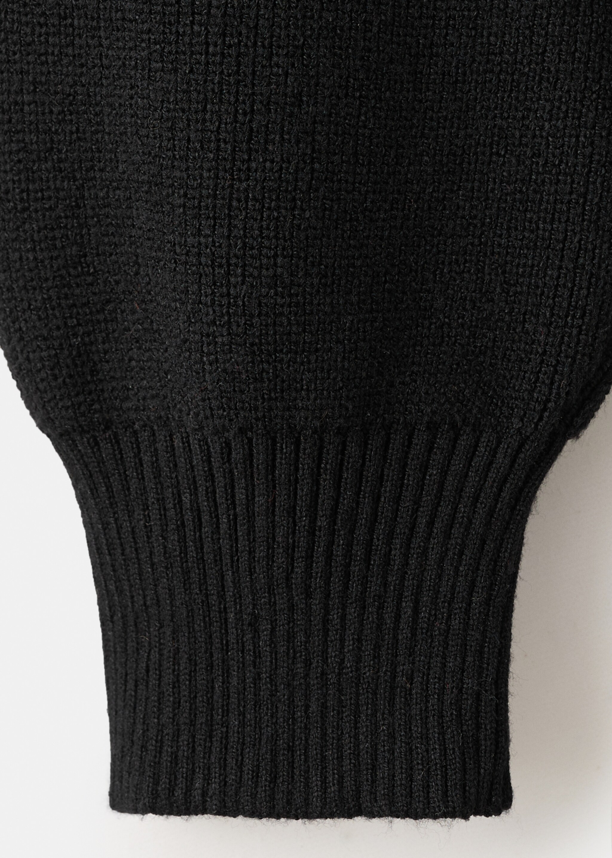Turtleneck sweater with jewel buttons - Details of the article 0, Black. Ref: 27011312-00.
