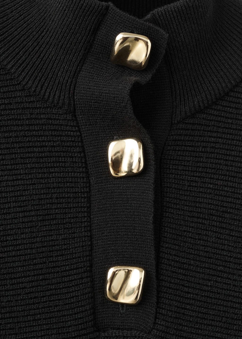 Turtleneck sweater with jewel buttons