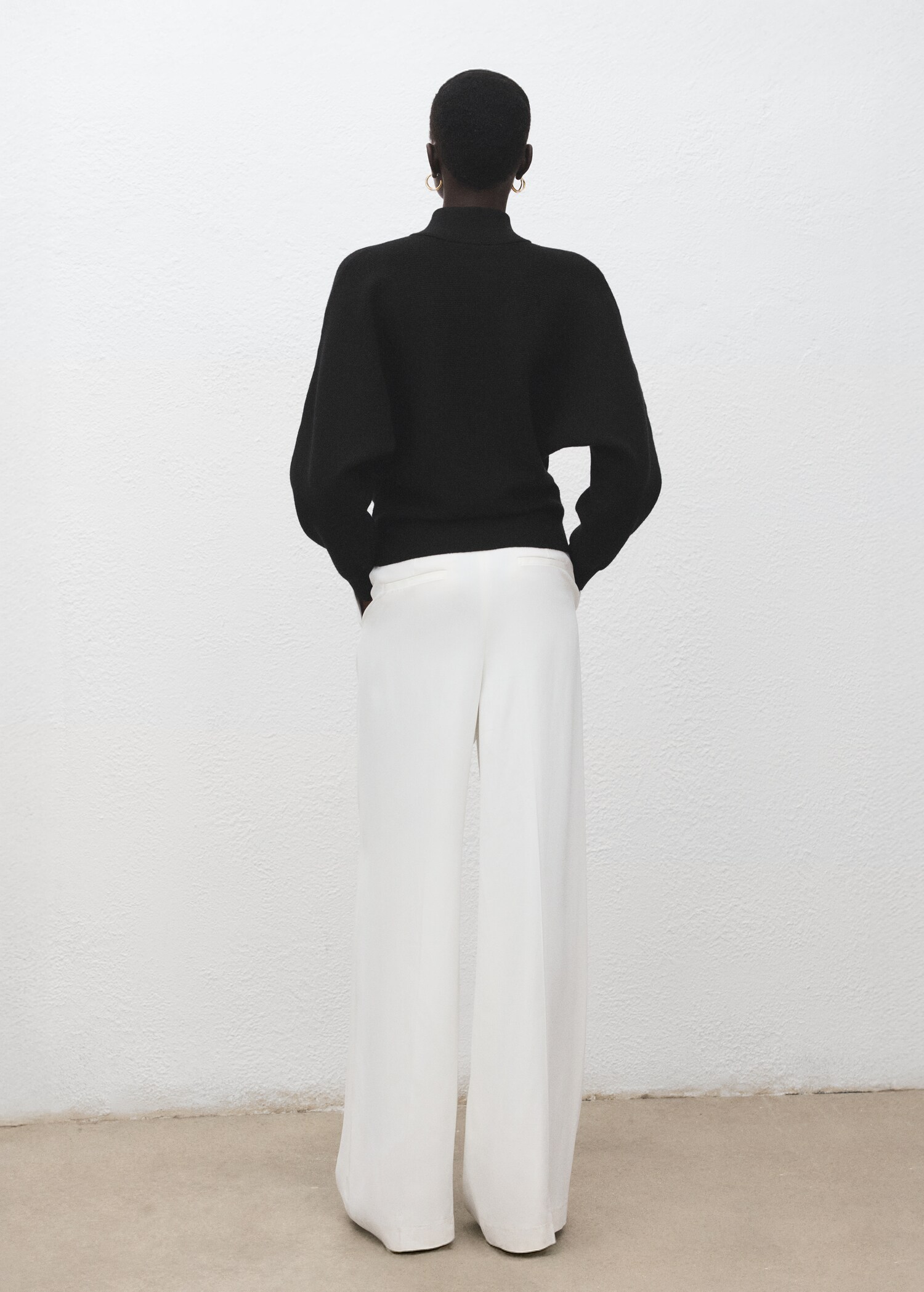 Turtleneck sweater with jewel buttons - Reverse of the article